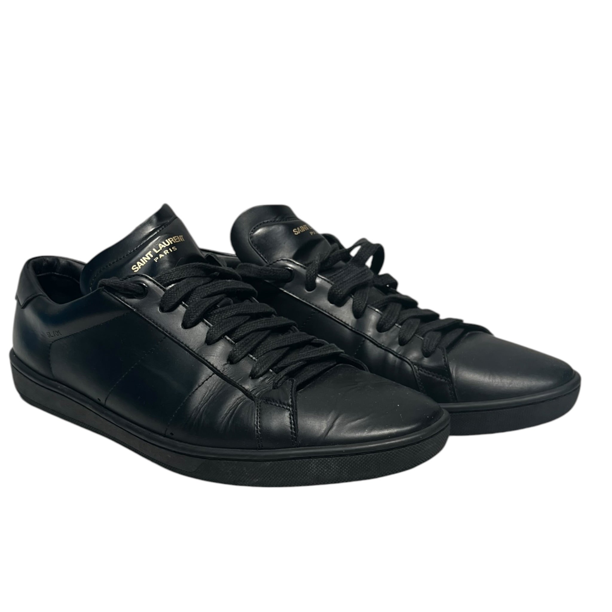 SAINT LAURENT/Low-Sneakers/US 12/Leather/BLK/M 417849 45 view 1