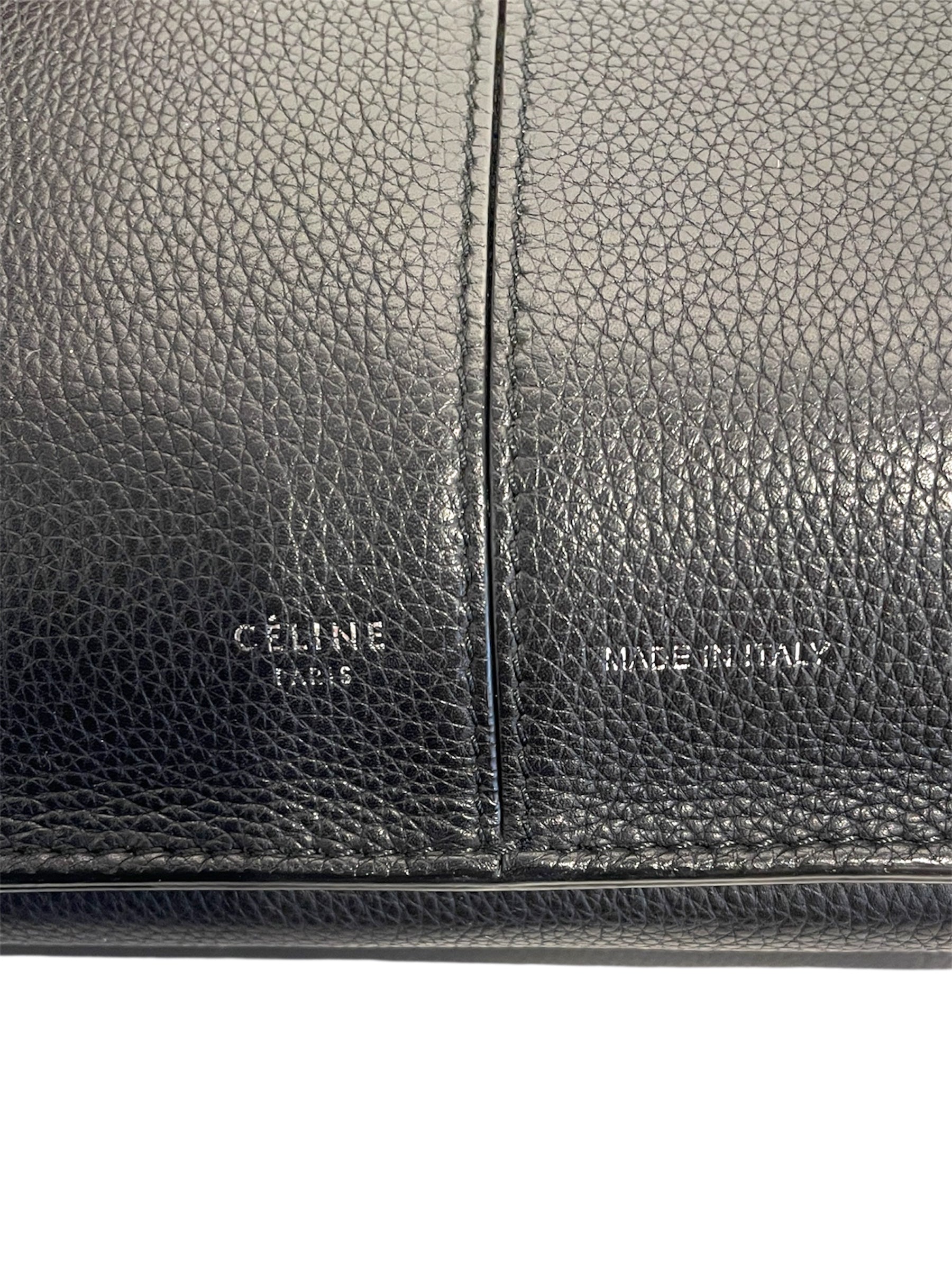 CELINE/Tote Bag/M/Lambskin/BLK/Tri Fold Medium view 5