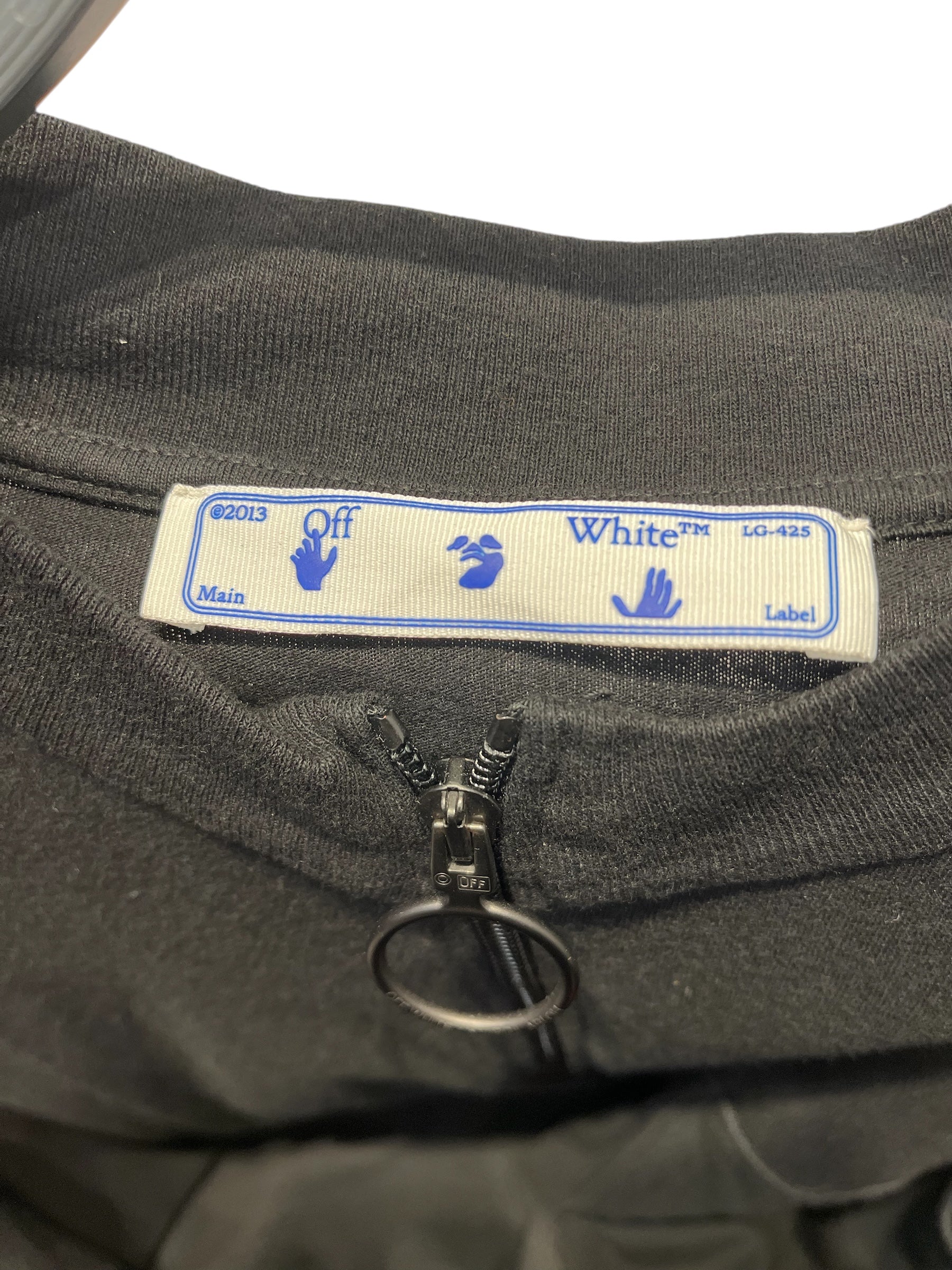 OFF-WHITE/LS T-Shirt/XXL/Cotton/BLK/BACK ZIPPER IN FRONT view 3