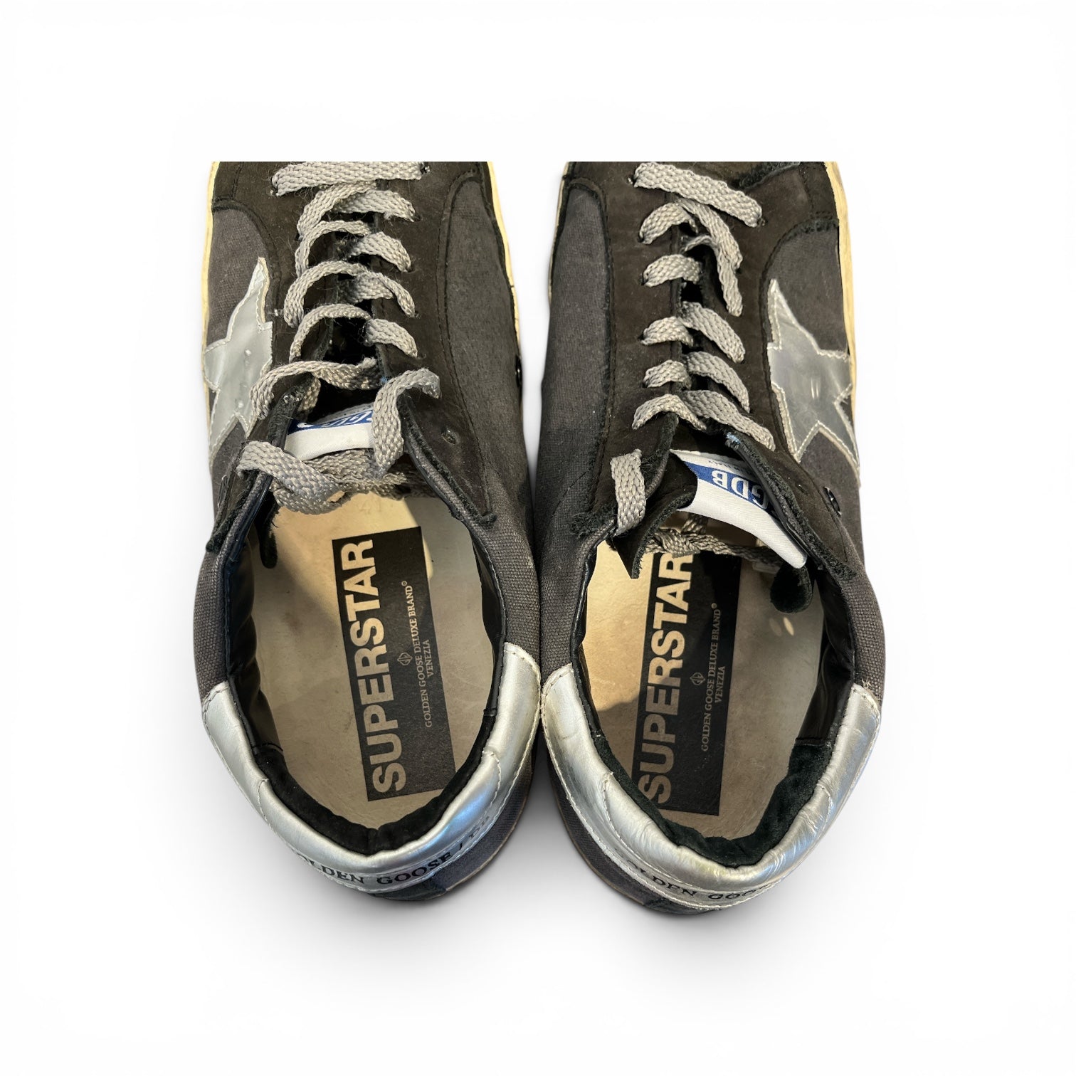GOLDEN GOOSE/Low-Sneakers/EU 41/Suede/GRY/GG SUPERSTARS GREY W SILVER view 3