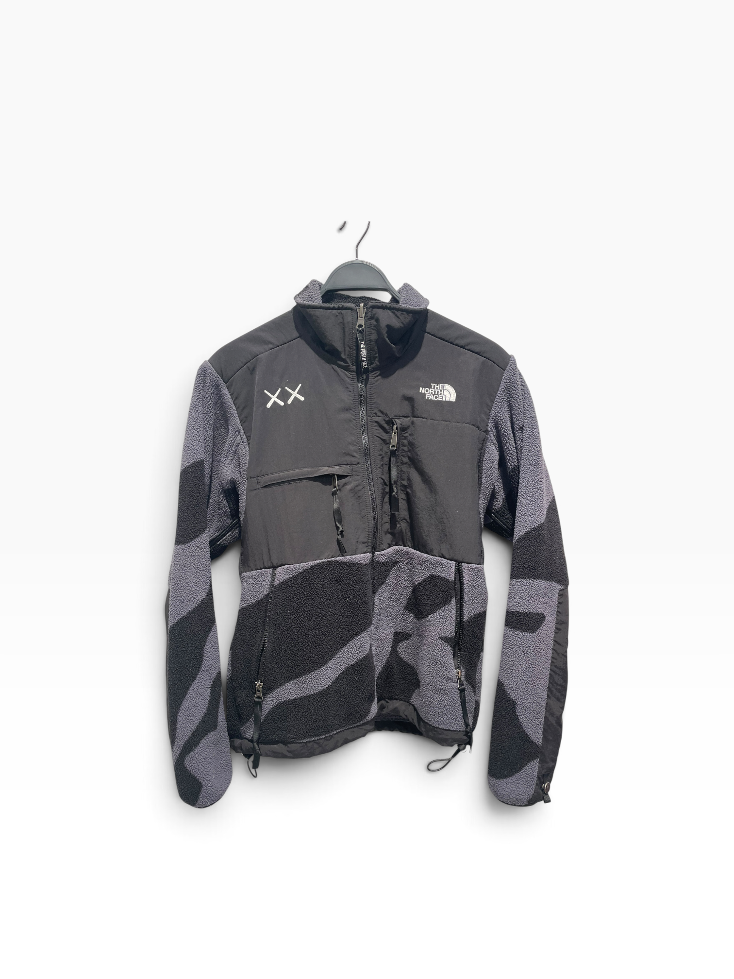 THE NORTH FACE/KAWS/Fleece Jkt/XS/Cotton/GRY/Camouflage/ view 1