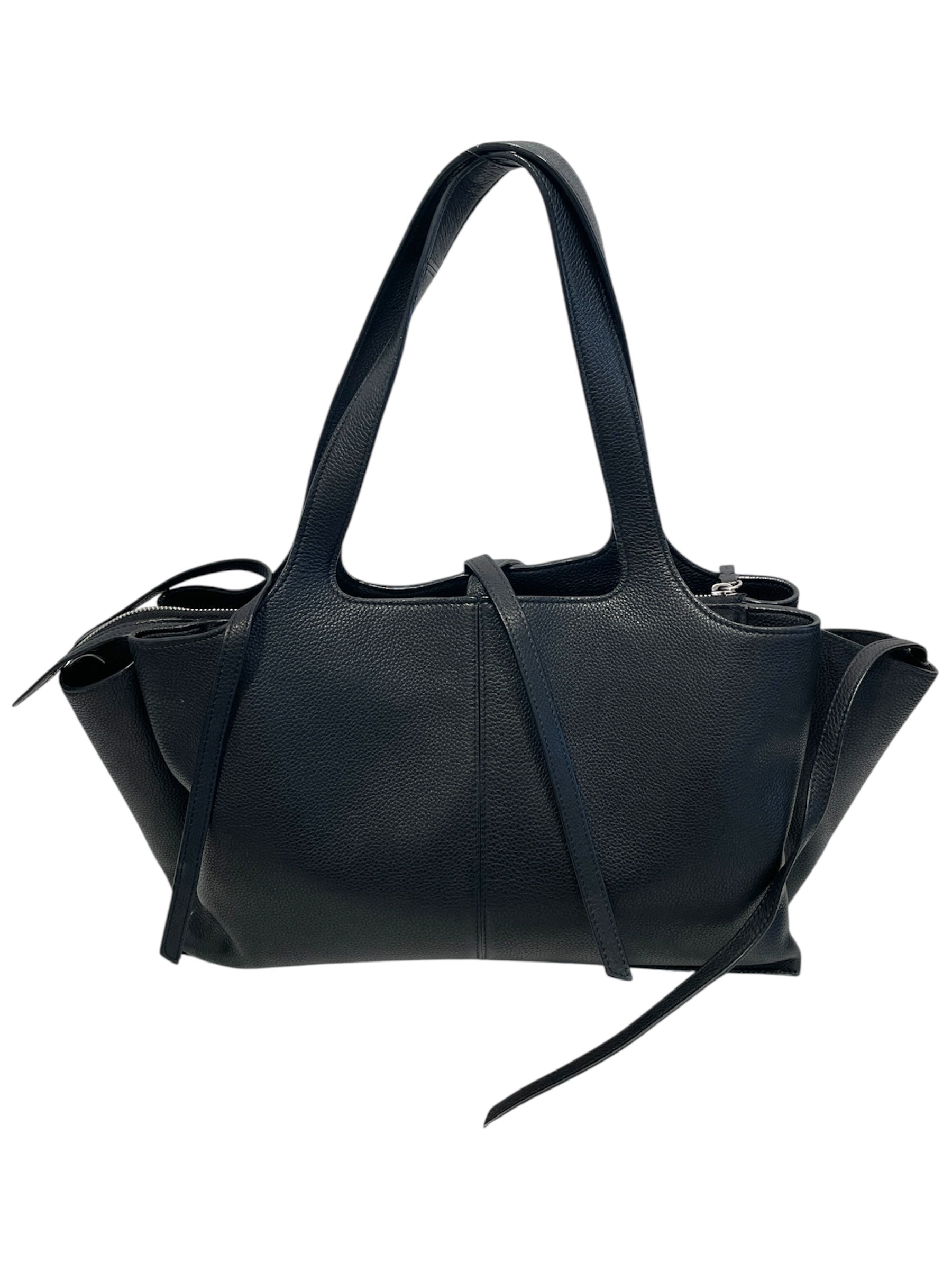 CELINE/Tote Bag/M/Lambskin/BLK/Tri Fold Medium view 2