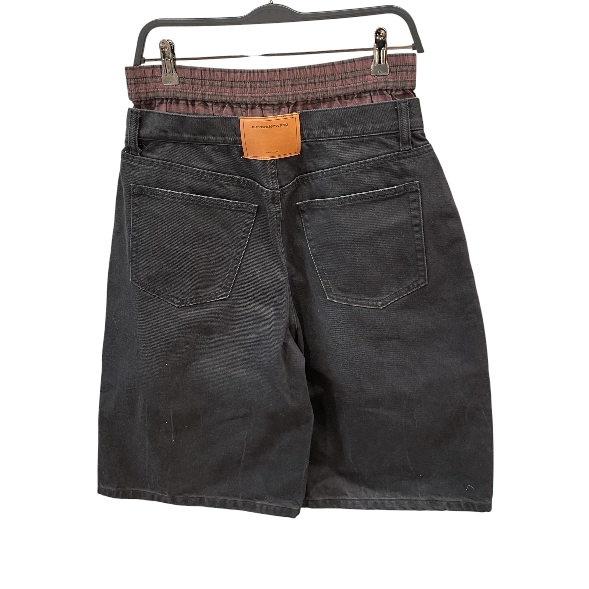 Alexander Wang/Shorts/27/Denim/BLK/DENIM SHORTS WITH BOXERS view 2