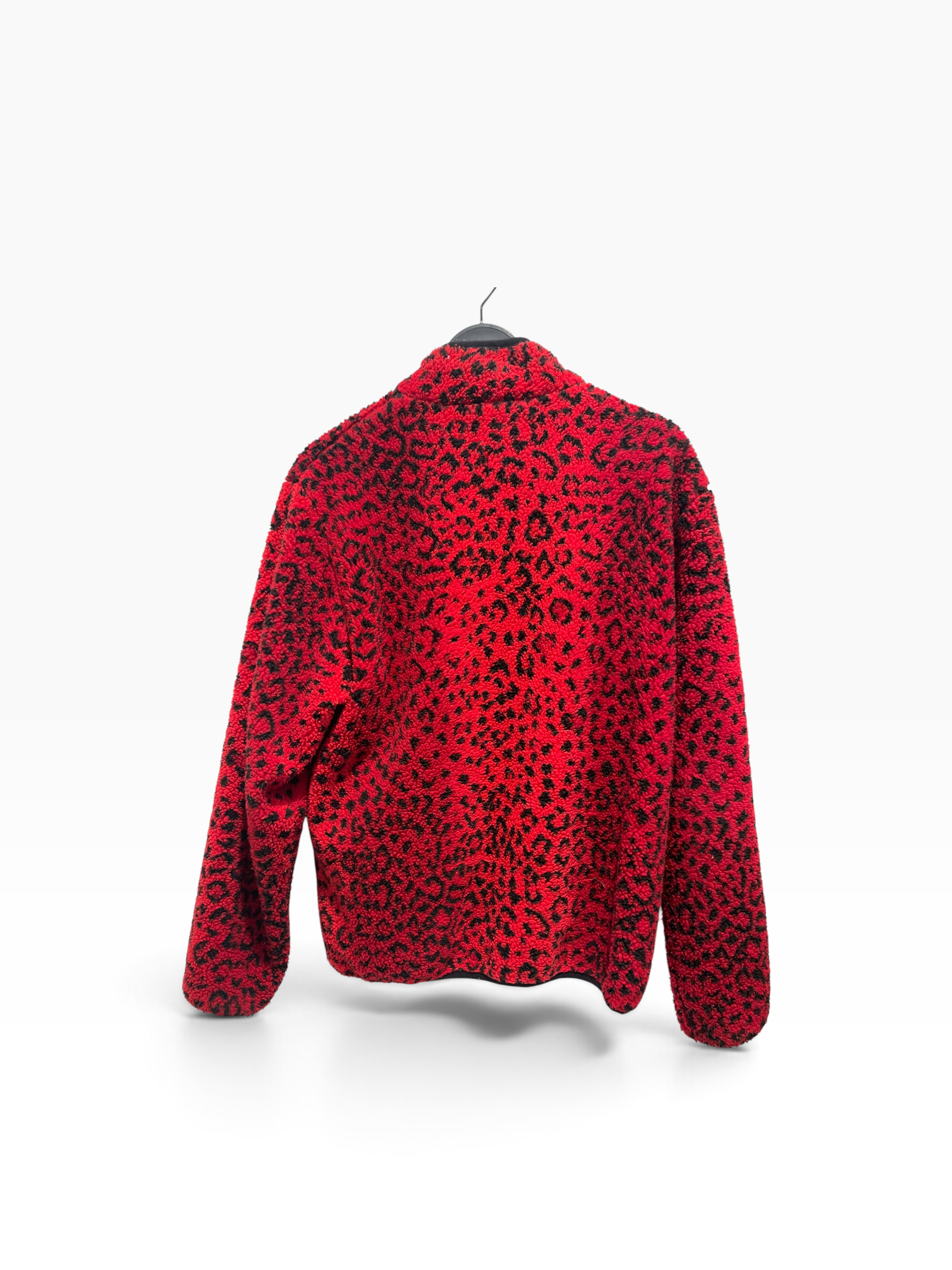 Supreme/Fleece Jkt/L/Polyester/RED/Animal Pattern/AW17 Red Leopard Reversible view 2