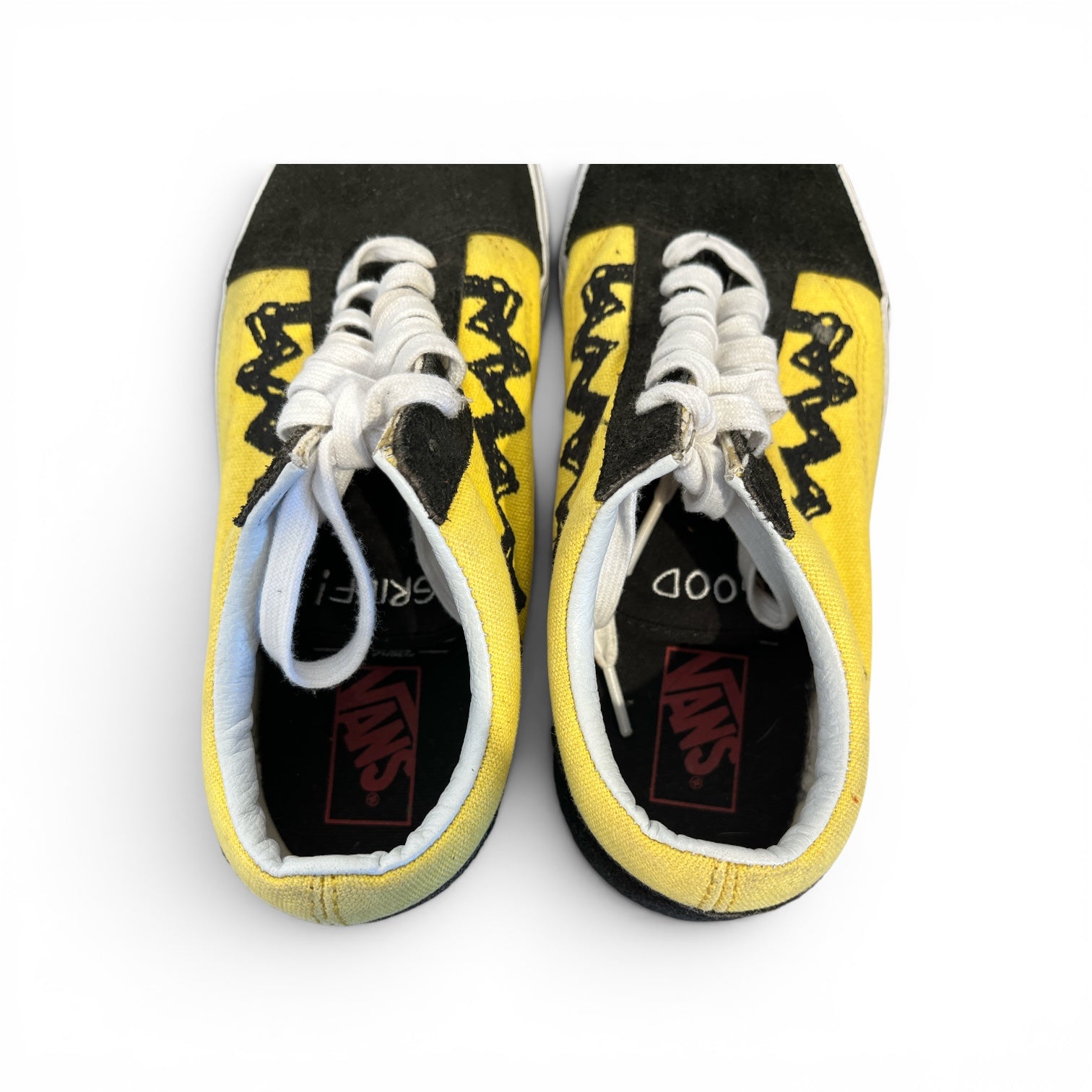 VANS/Low-Sneakers/US 6.5/Stripe/Cotton/YEL/PEANUTS CHARLIE BROWN OLD SKOO view 3