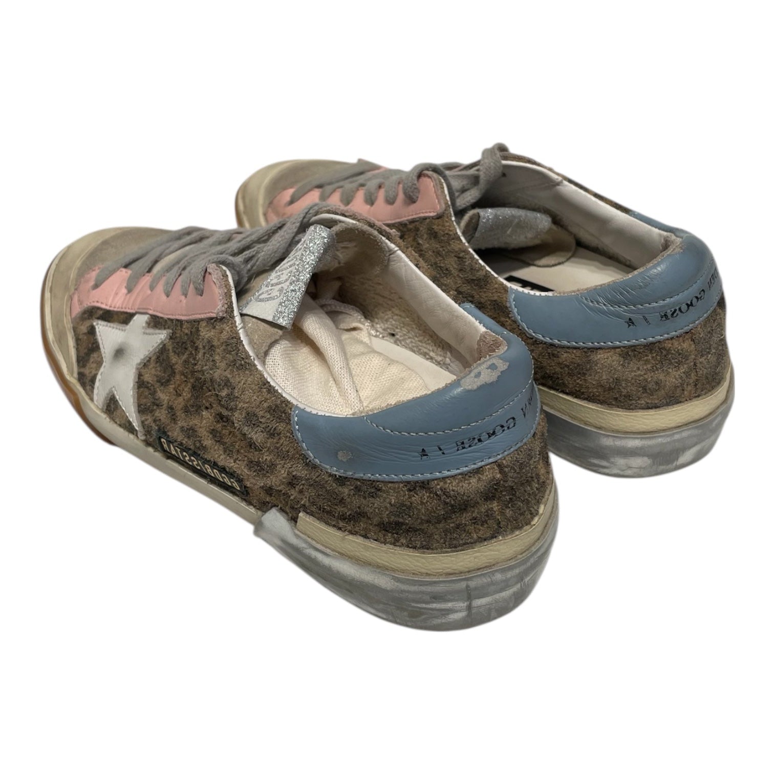 GOLDEN GOOSE/Low-Sneakers/US 7/Leopard/Suede/PNK/super-star leopard and pink view 2