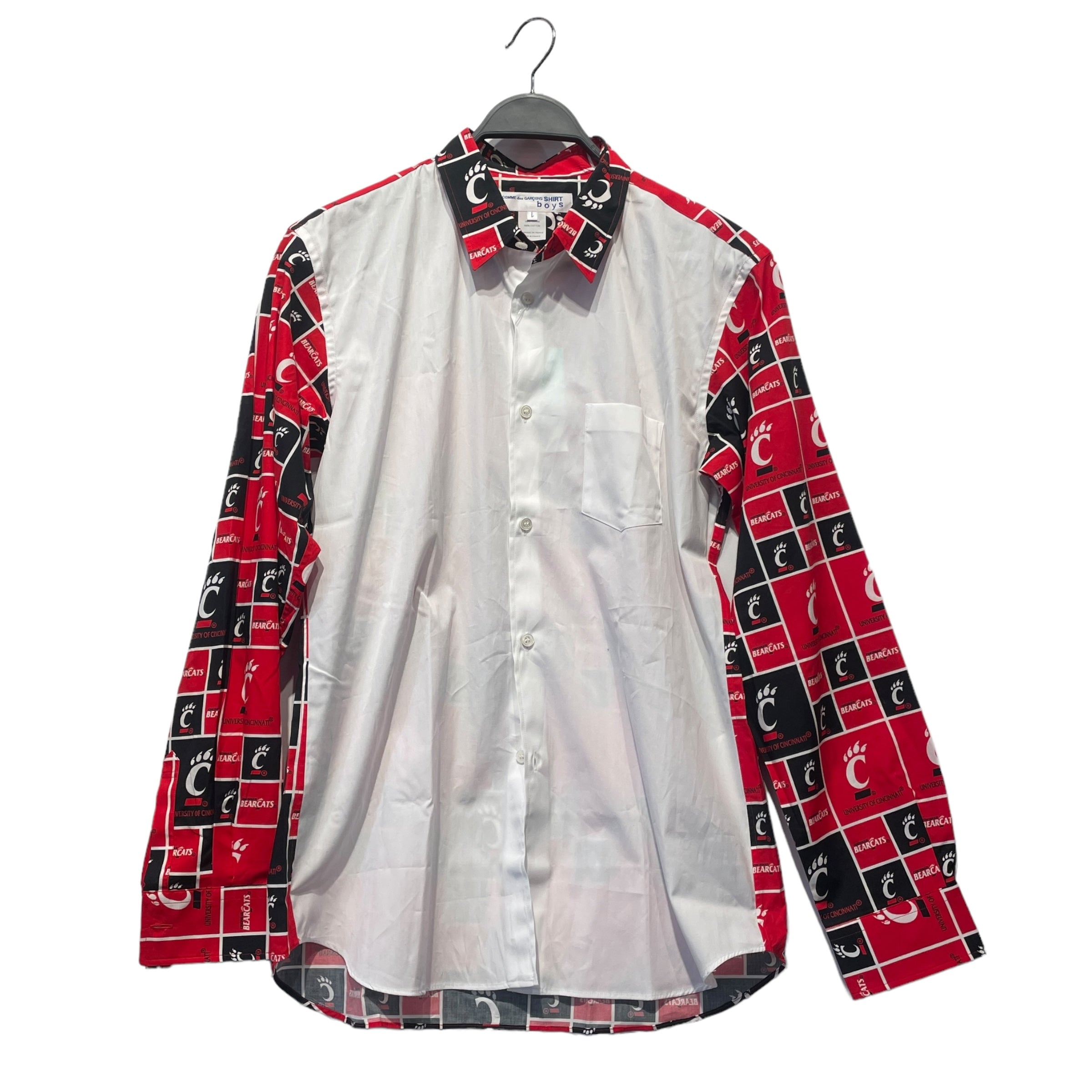 COMME des GARCONS SHIRT BOYS/LS Shirt/L/Cotton/WHT/All Over Print/ view 1
