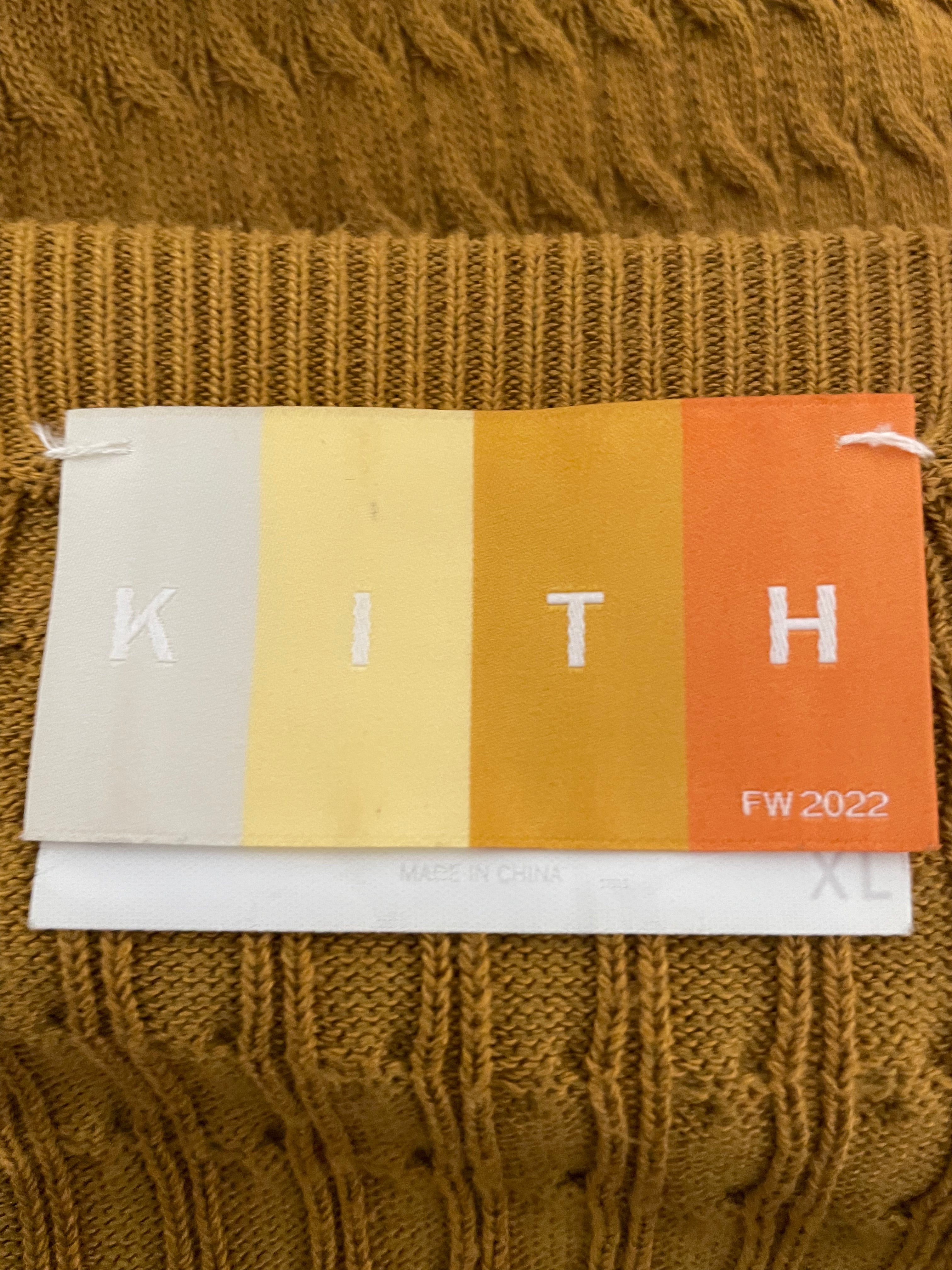 KITH/Sweater/XL/Cotton/GLD/NY TO THE WORLD view 3