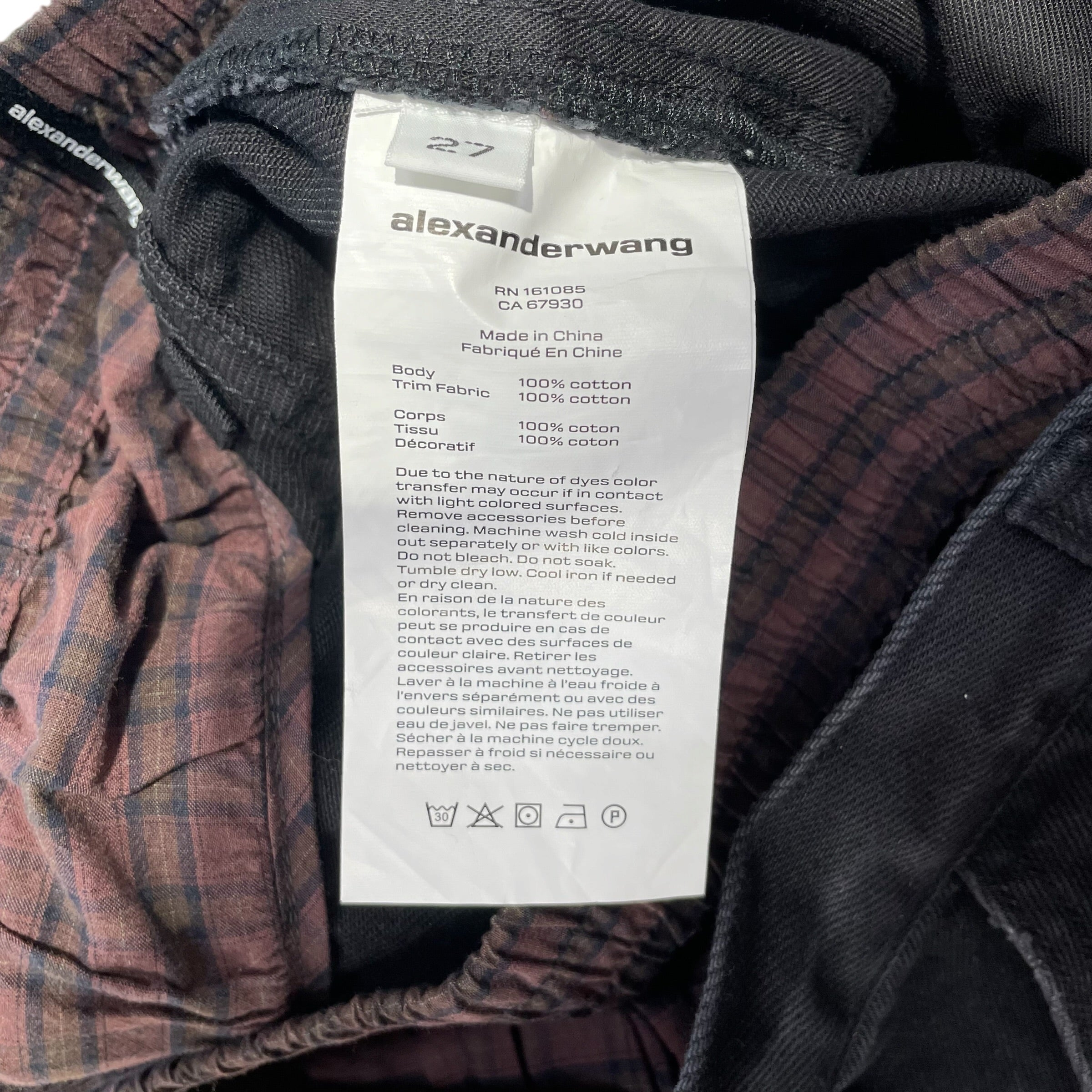 Alexander Wang/Shorts/27/Denim/BLK/DENIM SHORTS WITH BOXERS view 5