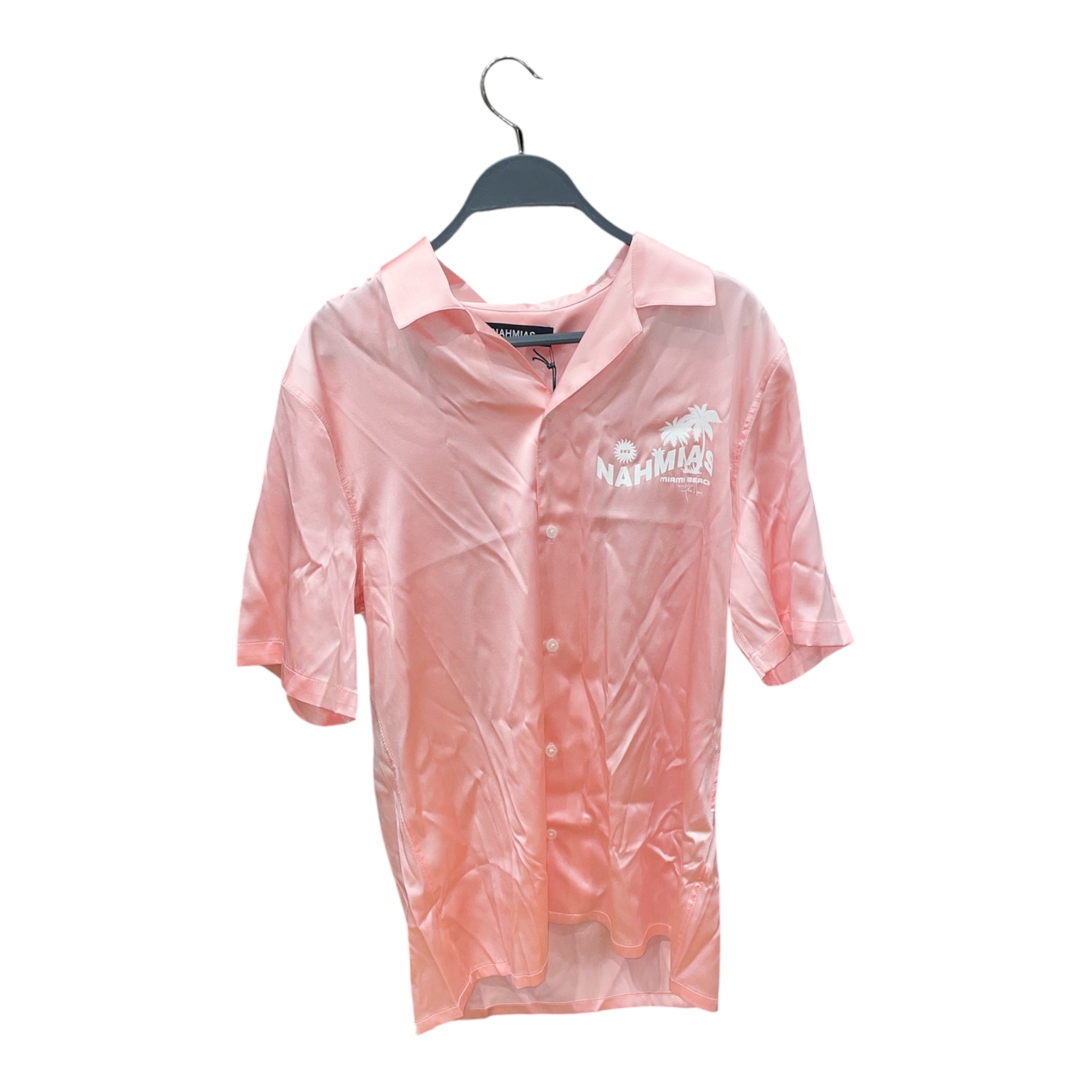 NAHMIAS/SS Shirt/XS/Silk/PNK/Miami Beach view 1