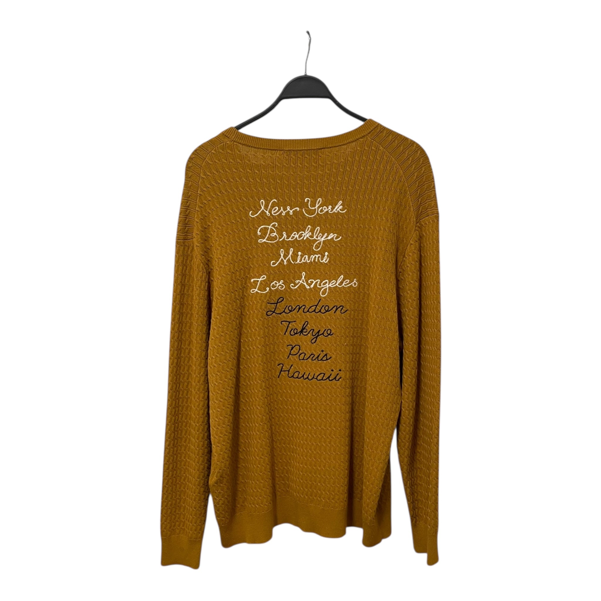 KITH/Sweater/XL/Cotton/GLD/NY TO THE WORLD view 2