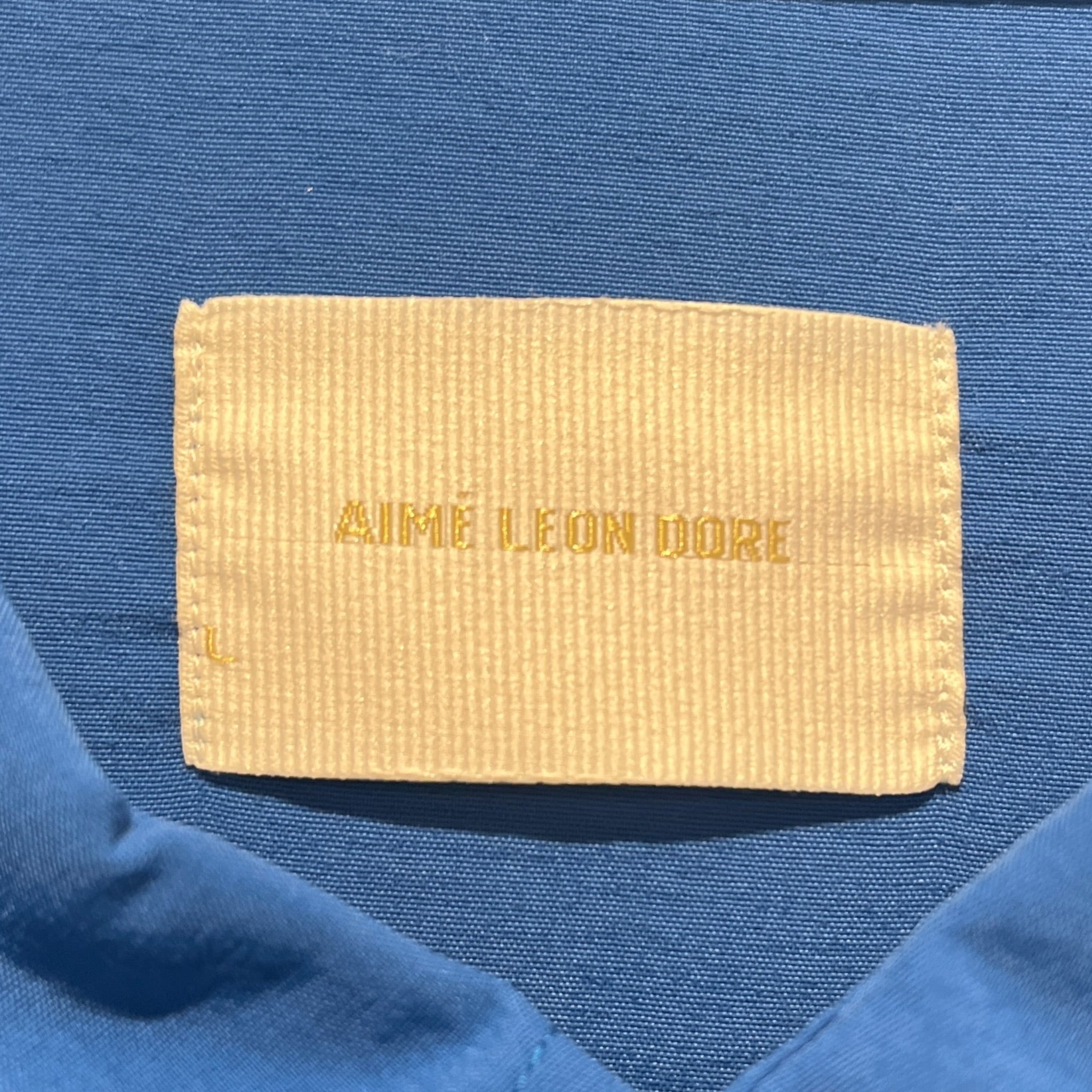 AIME LEON DORE/LS Shirt/M/L/Nylon/BLU/BLUE BUTTON UP WHTE MESH VENT view 3
