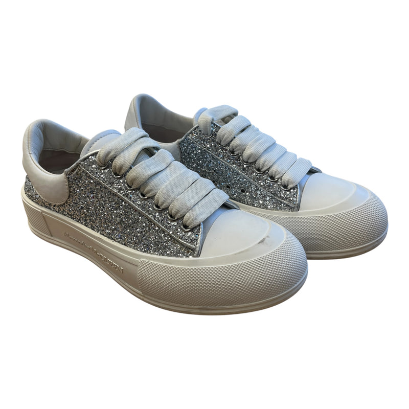 Alexander McQueen/Low-Sneakers/EU 39/WHT/Rhinestone Trainers