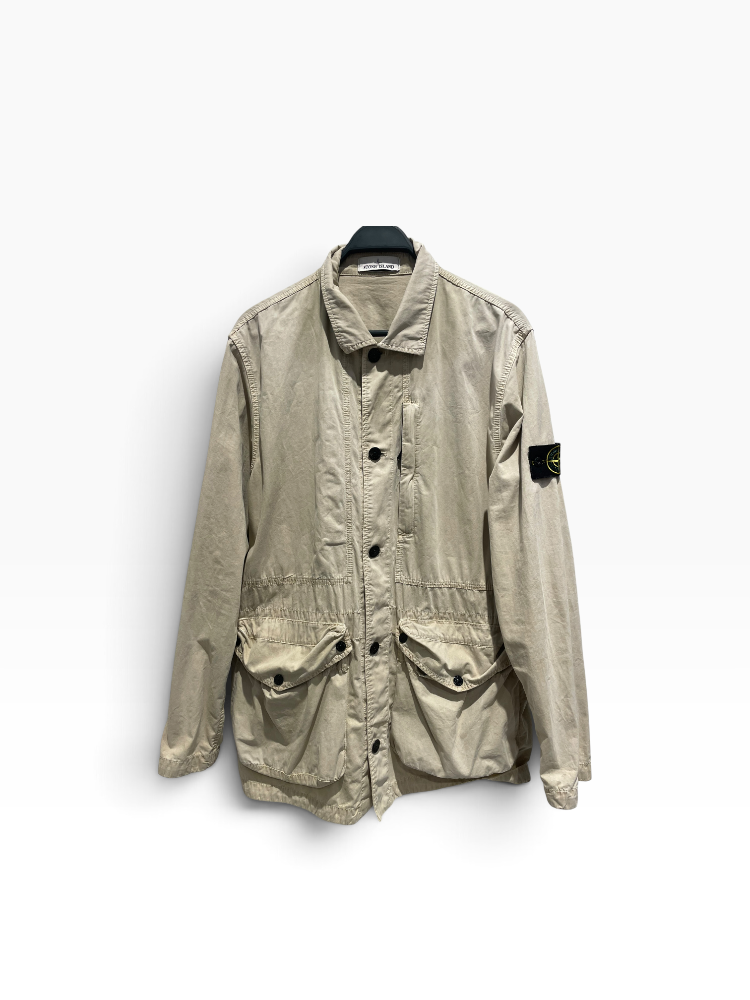 STONE ISLAND/Jacket/XXL/Cotton/CRM/Smerigliata Overshirt view 1