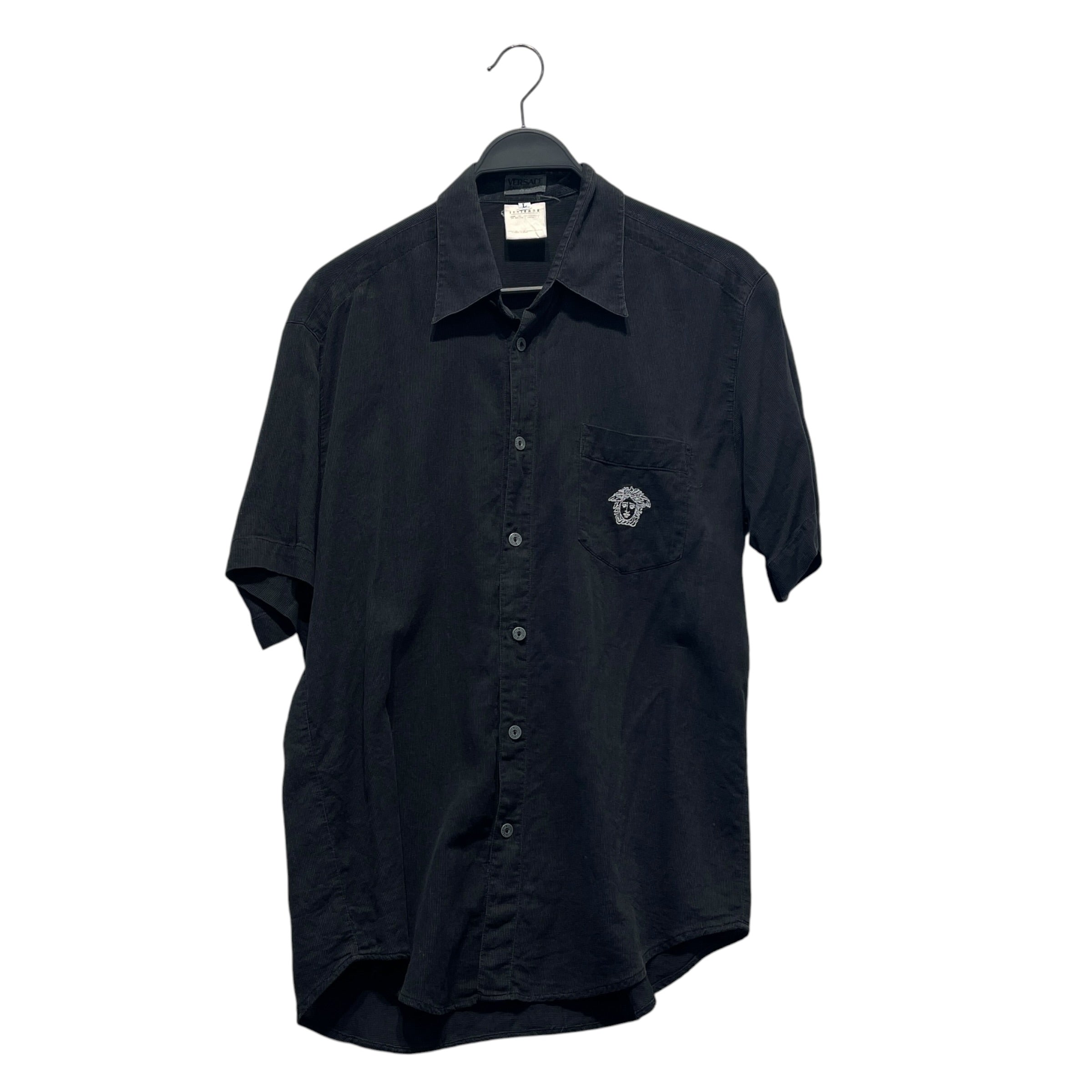 VERSACE JEANS COUTURE/SS Shirt/L/Cotton/BLK/breathable view 1