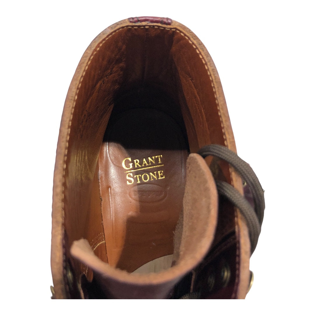 GRANT STONE/Lace Up Boots/US 10.5/Leather/BRD/DARK RED LEATHER - BROWN LACES view 3