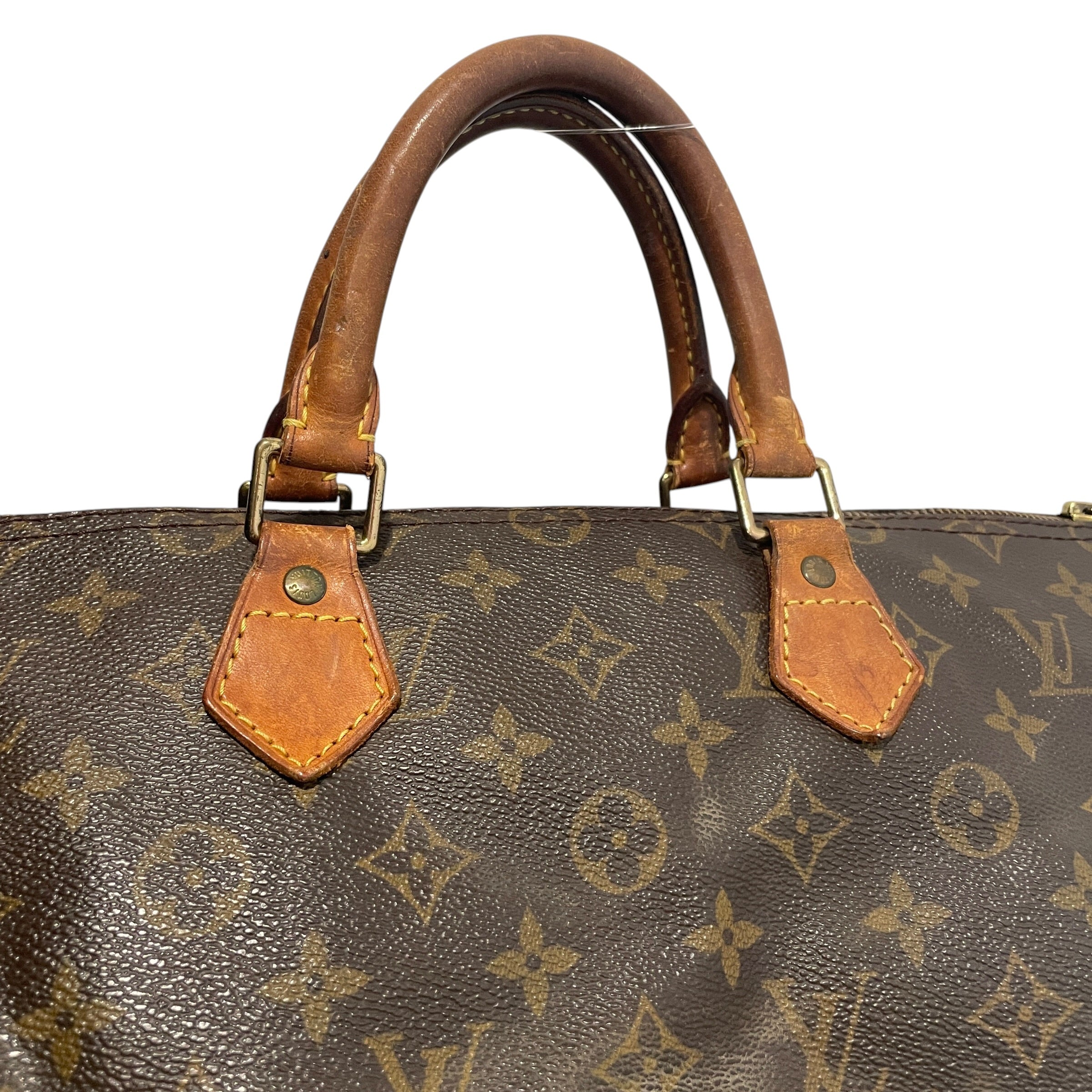 LOUIS VUITTON/Bag/Monogram/Leather/BRW/Speedy 35 mongram view 5