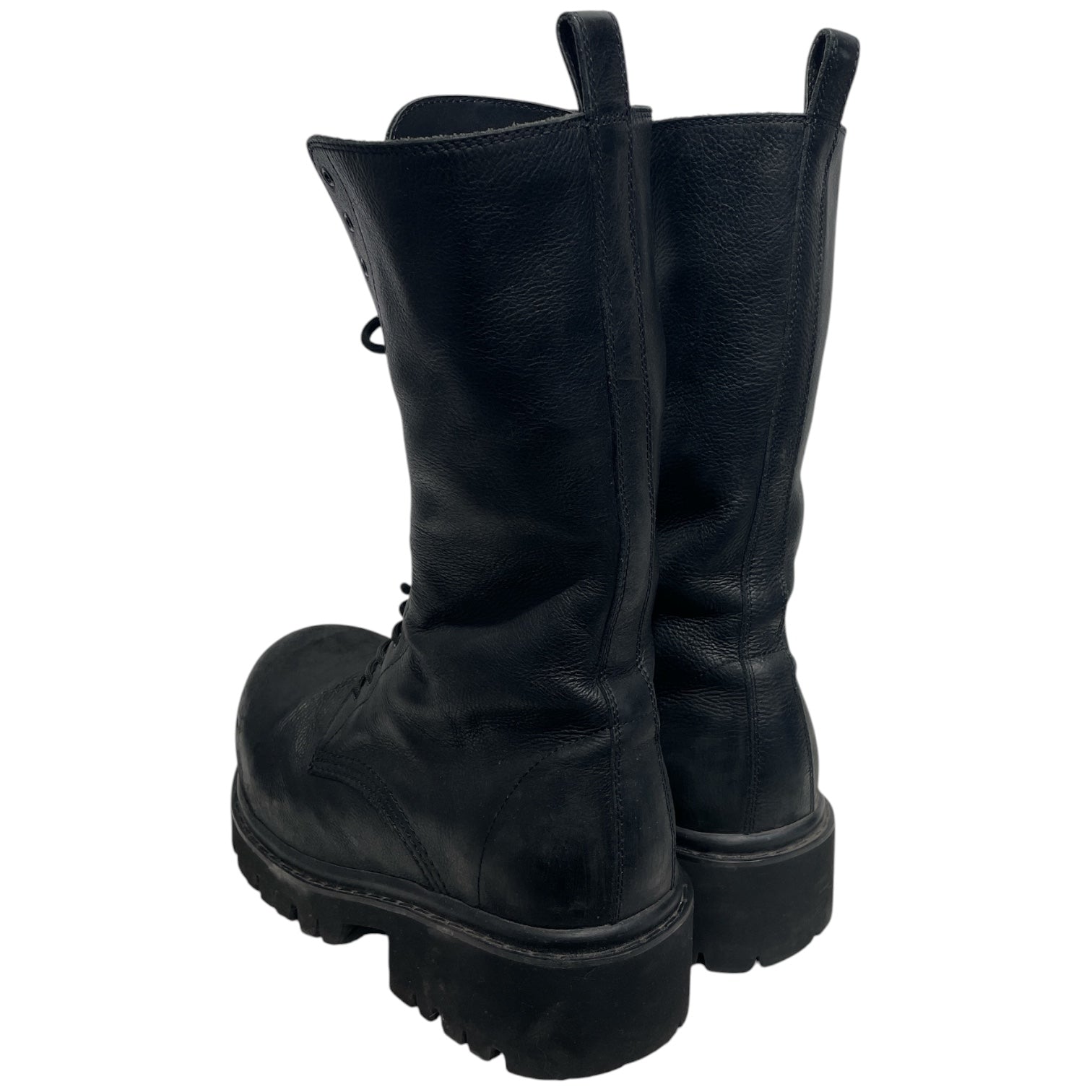 BALENCIAGA/Lace Up Boots/EU 44/Leather/BLK/RUNWAY STOMPERS view 2