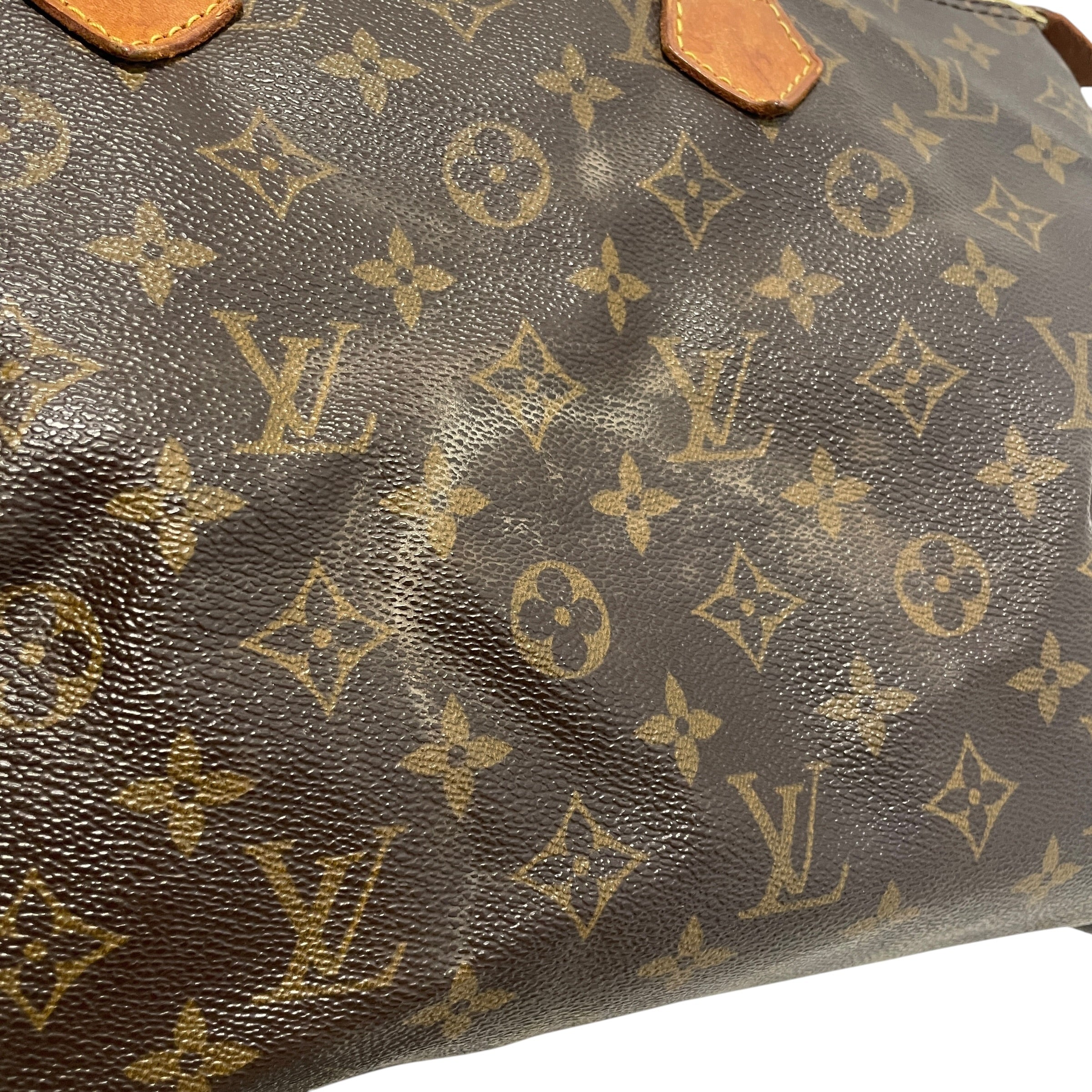LOUIS VUITTON/Bag/Monogram/Leather/BRW/Speedy 35 mongram view 4