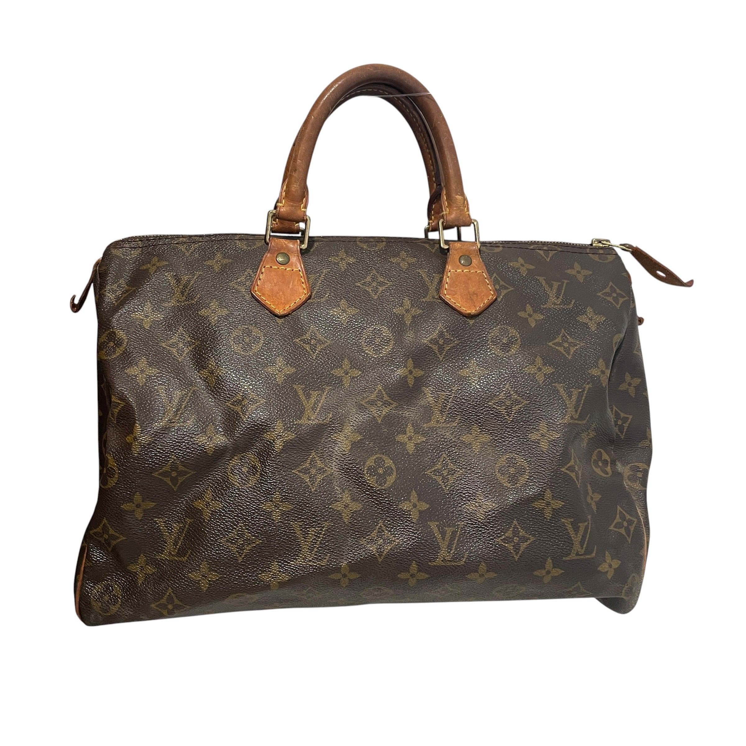 LOUIS VUITTON/Bag/Monogram/Leather/BRW/Speedy 35 mongram view 2