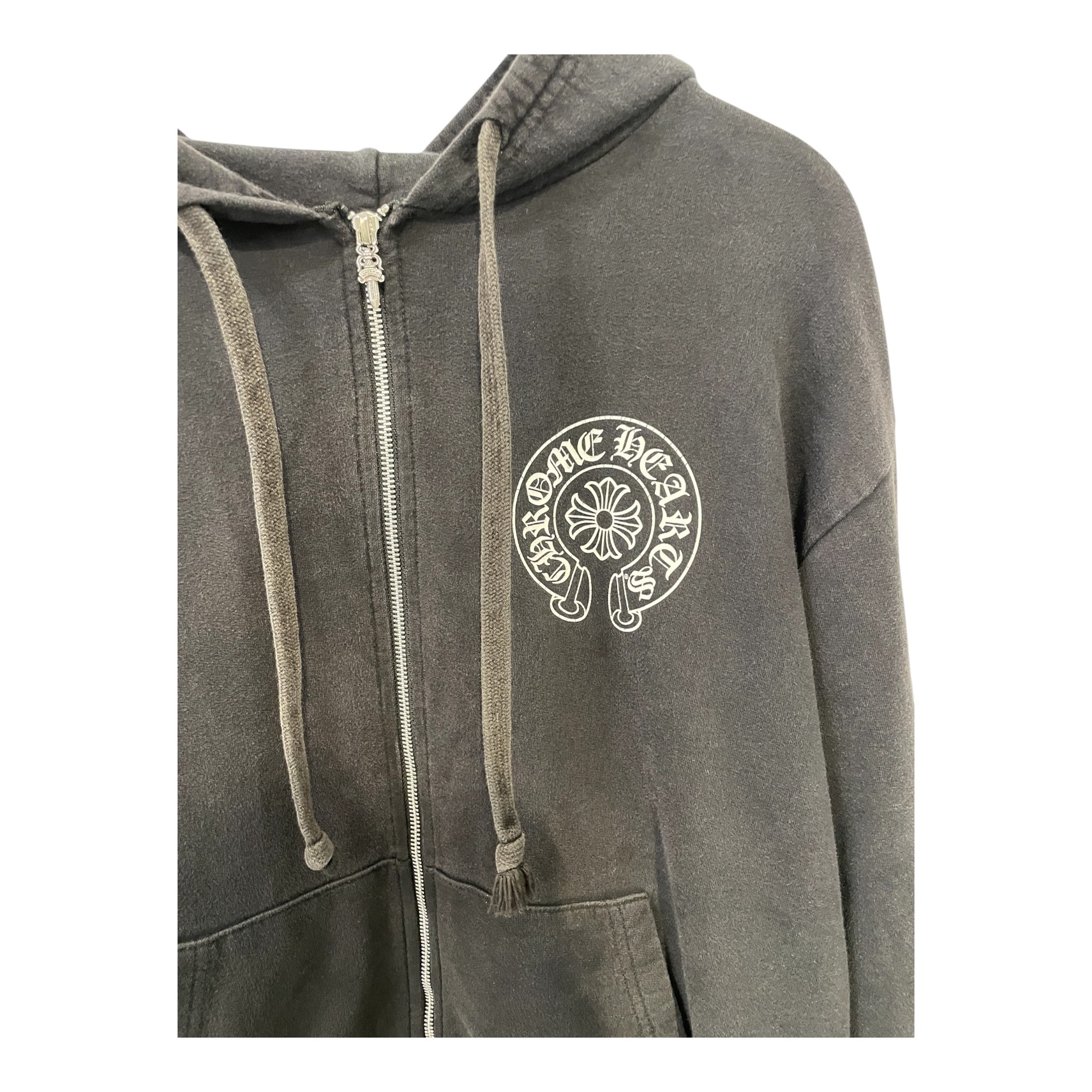 CHROME HEARTS/Zip Up Hoodie/L/Cotton/BLK/LOS ANGELES BACK LOGO view 4