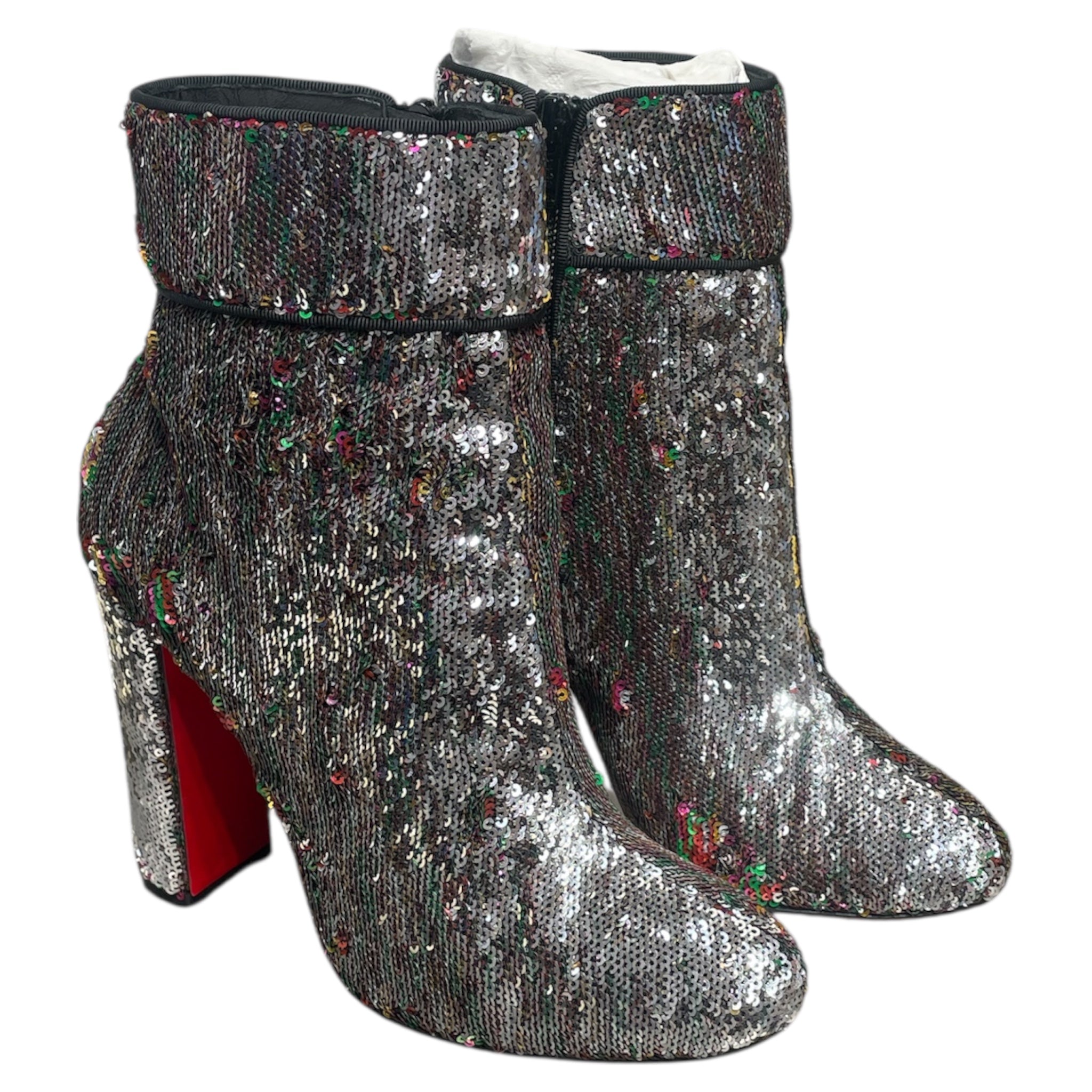 Christian Louboutin/Ankle Boots/EU 38/SLV/Side Zip/Multicolor Sequin Moulamax view 1
