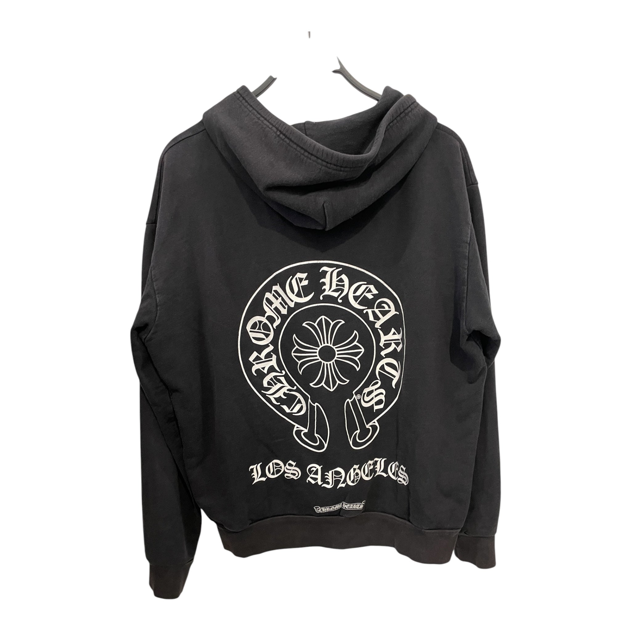 CHROME HEARTS/Zip Up Hoodie/L/Cotton/BLK/LOS ANGELES BACK LOGO view 2