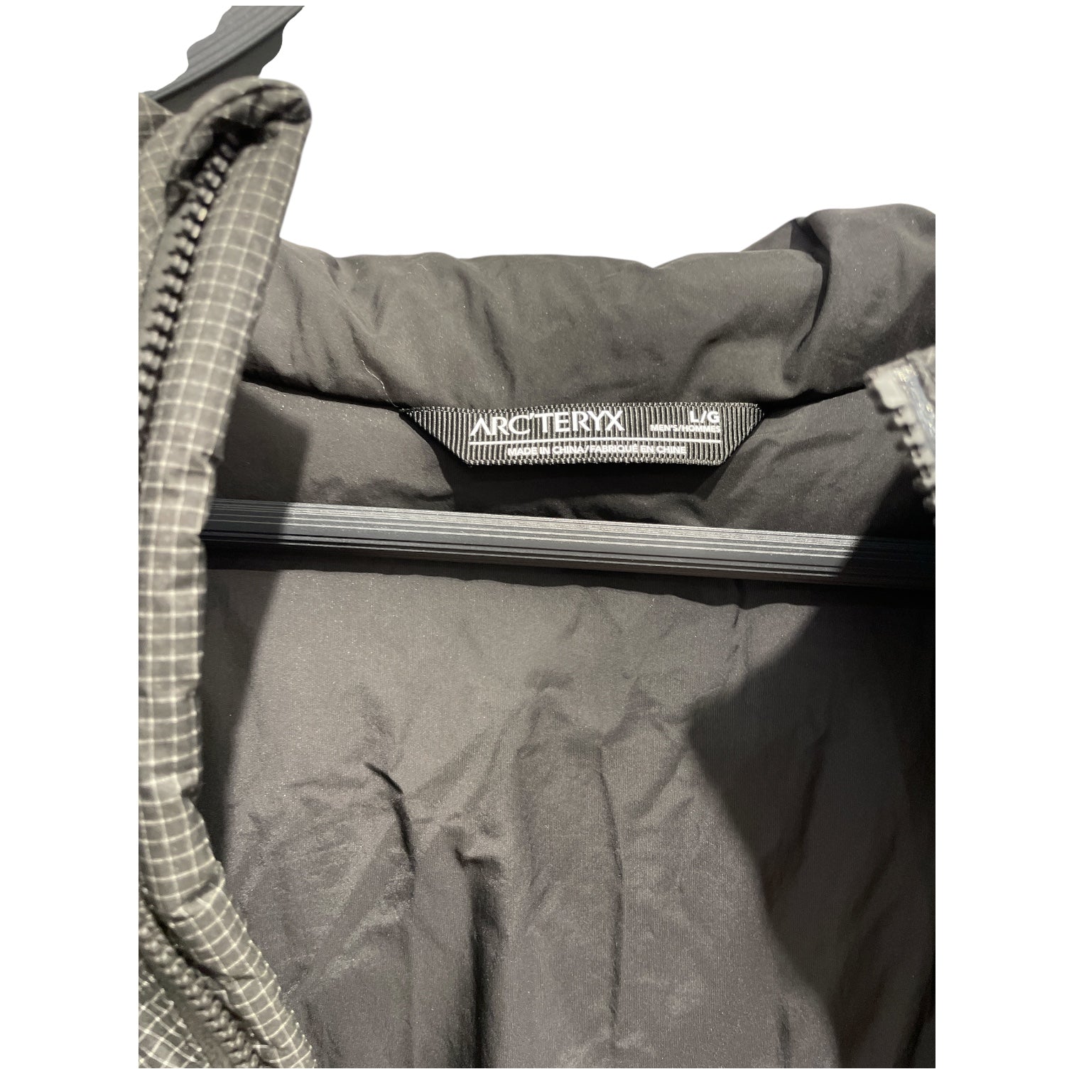 ARC'TERYX VEILANCE/Puffer Jkt/L/Cotton/BLK/PADDED GRID PATTERN ZIP UP PUF view 3