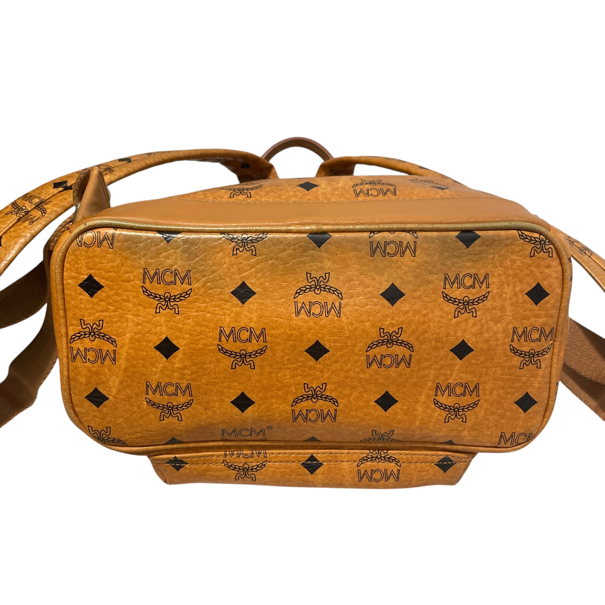 MCM/Backpack/Monogram/Leather/BRW/Studded Vistersos BAg view 5