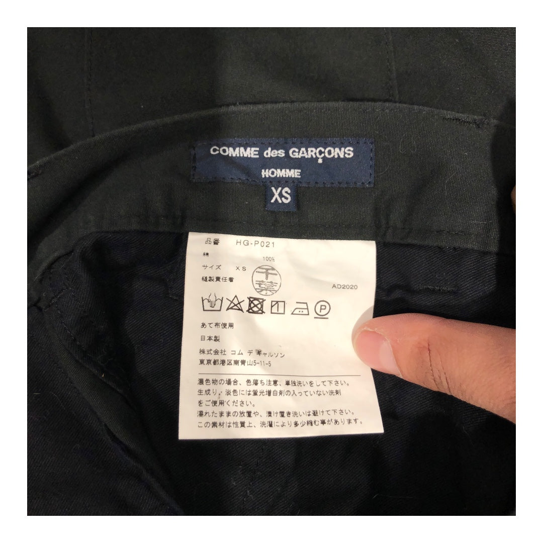 COMME des GARCONS HOMME/Pants/XS/Cotton/BLK/tapered wide leg short AD2020 view 3