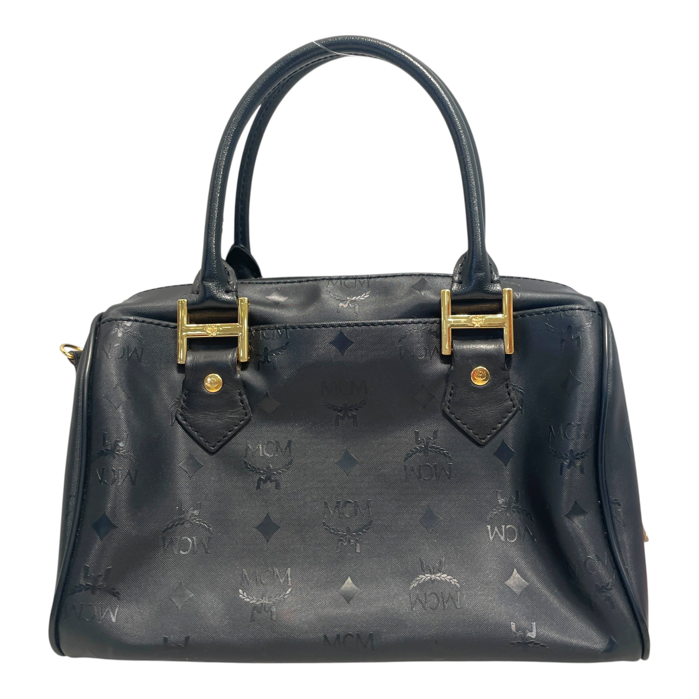 MCM/Hand Bag/Monogram/Leather/BLK/Boston Bag view 4