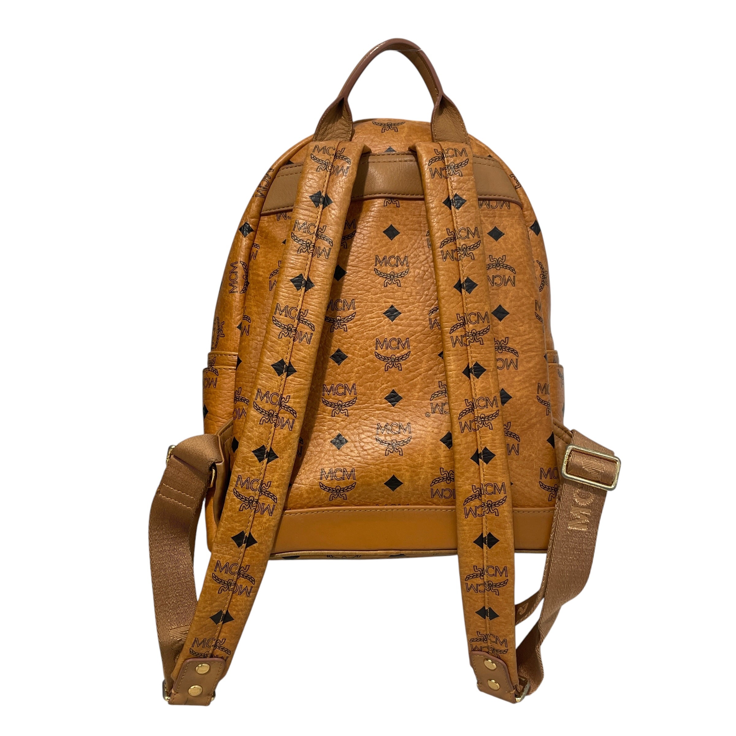 MCM/Backpack/Monogram/Leather/BRW/Studded Vistersos BAg view 2