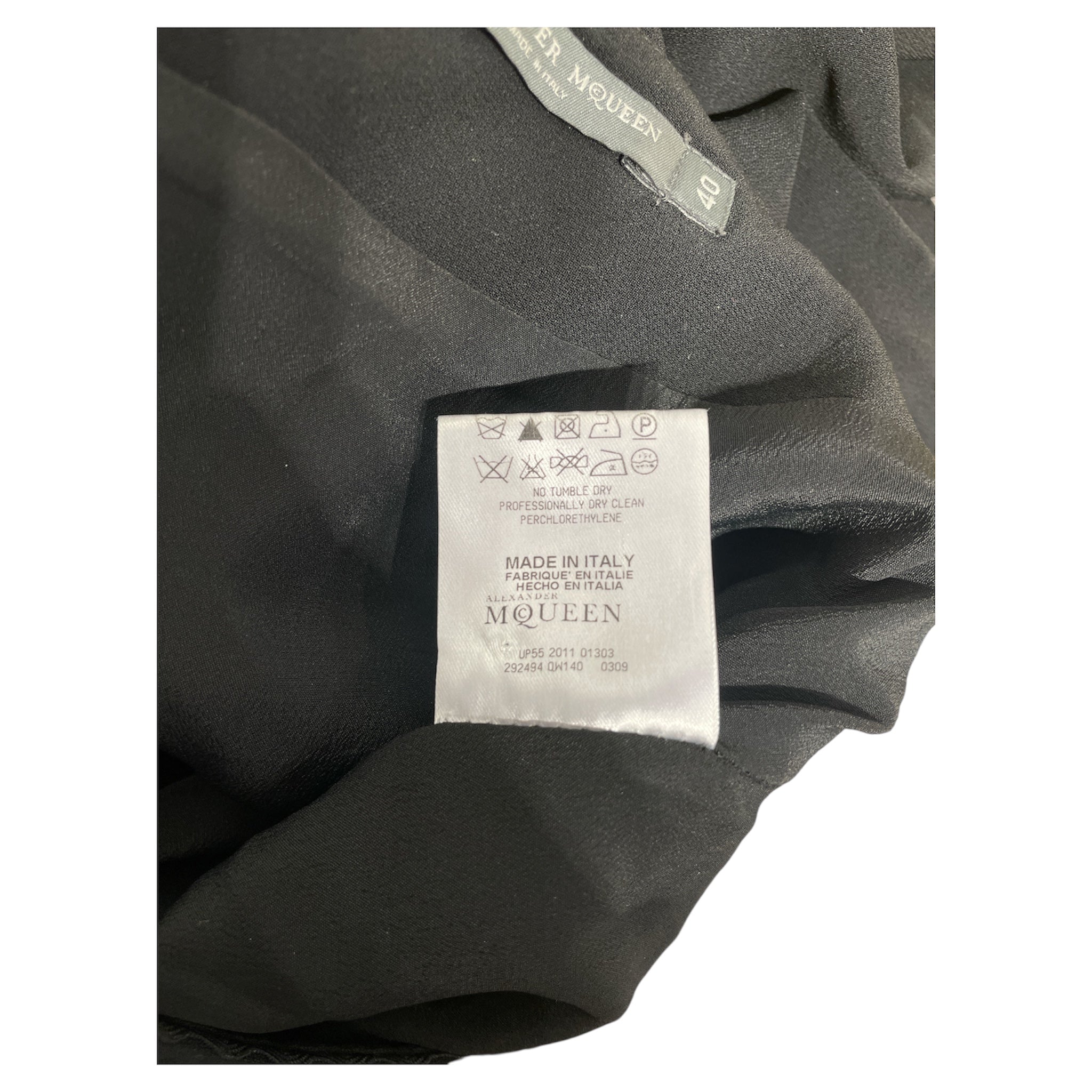 Alexander McQueen/Skirt/40/BLK/Midi Length/UP55 2011 01303 view 4