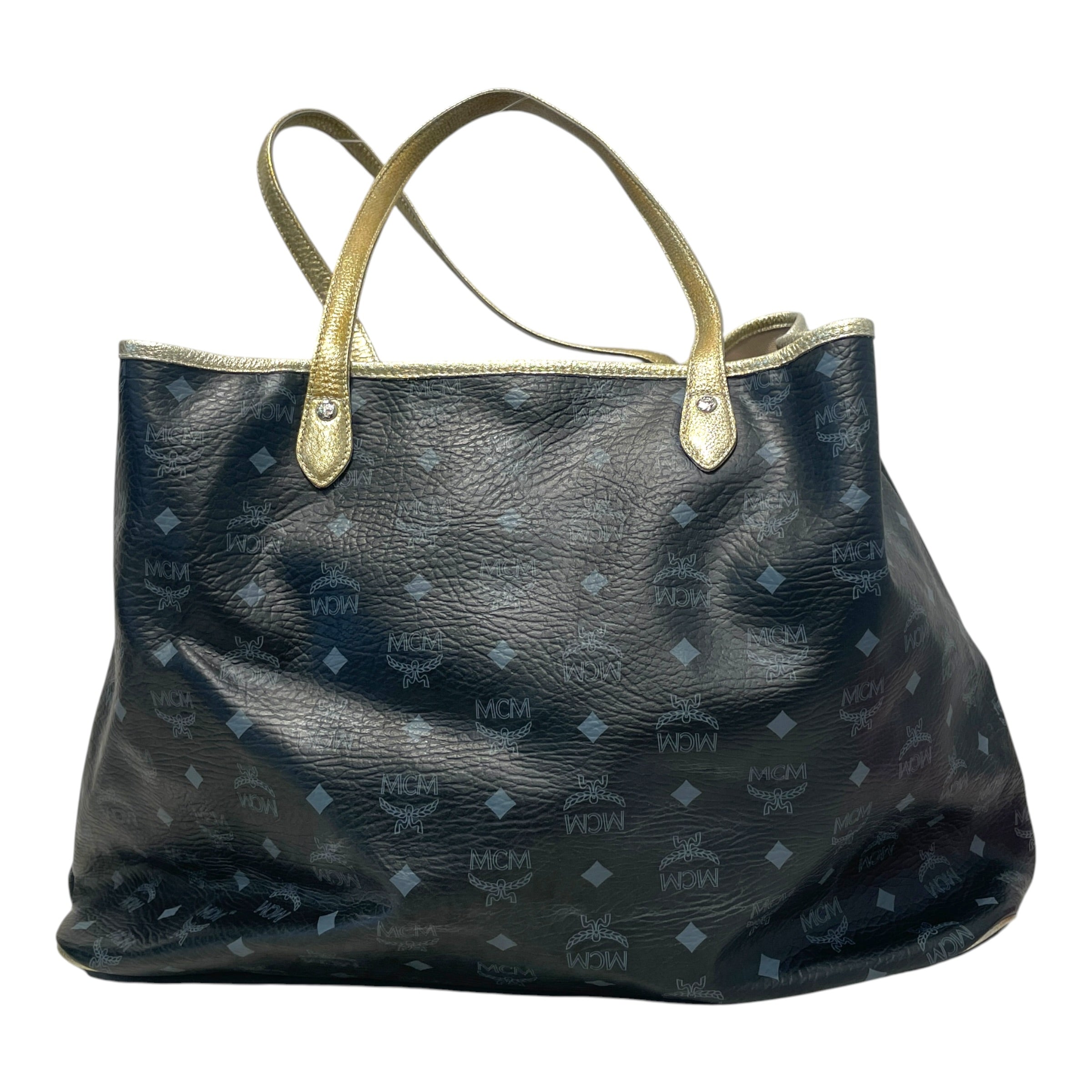 MCM/Tote Bag/Monogram/Leather/BLK/Lion Monogram TOte view 4