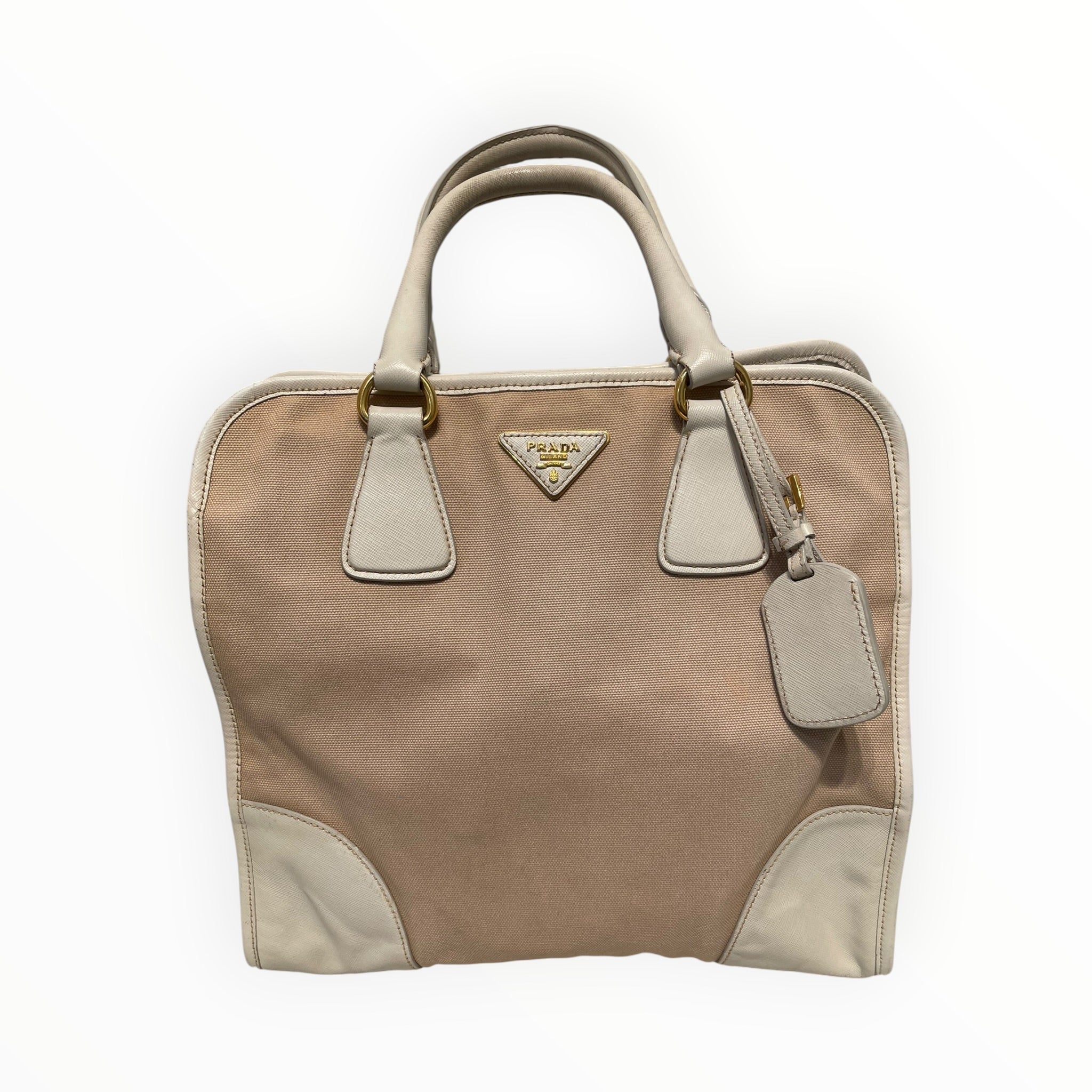 PRADA/Tote Bag/Cotton/CRM/CANAPA 2-WAY TOTE view 1