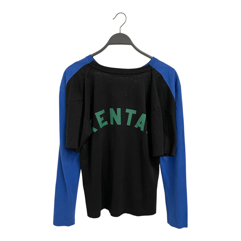 MIHARA YASUHIRO/LS T-Shirt/44/Cotton/BLU/DOUBLE LAYER LAUNDRY