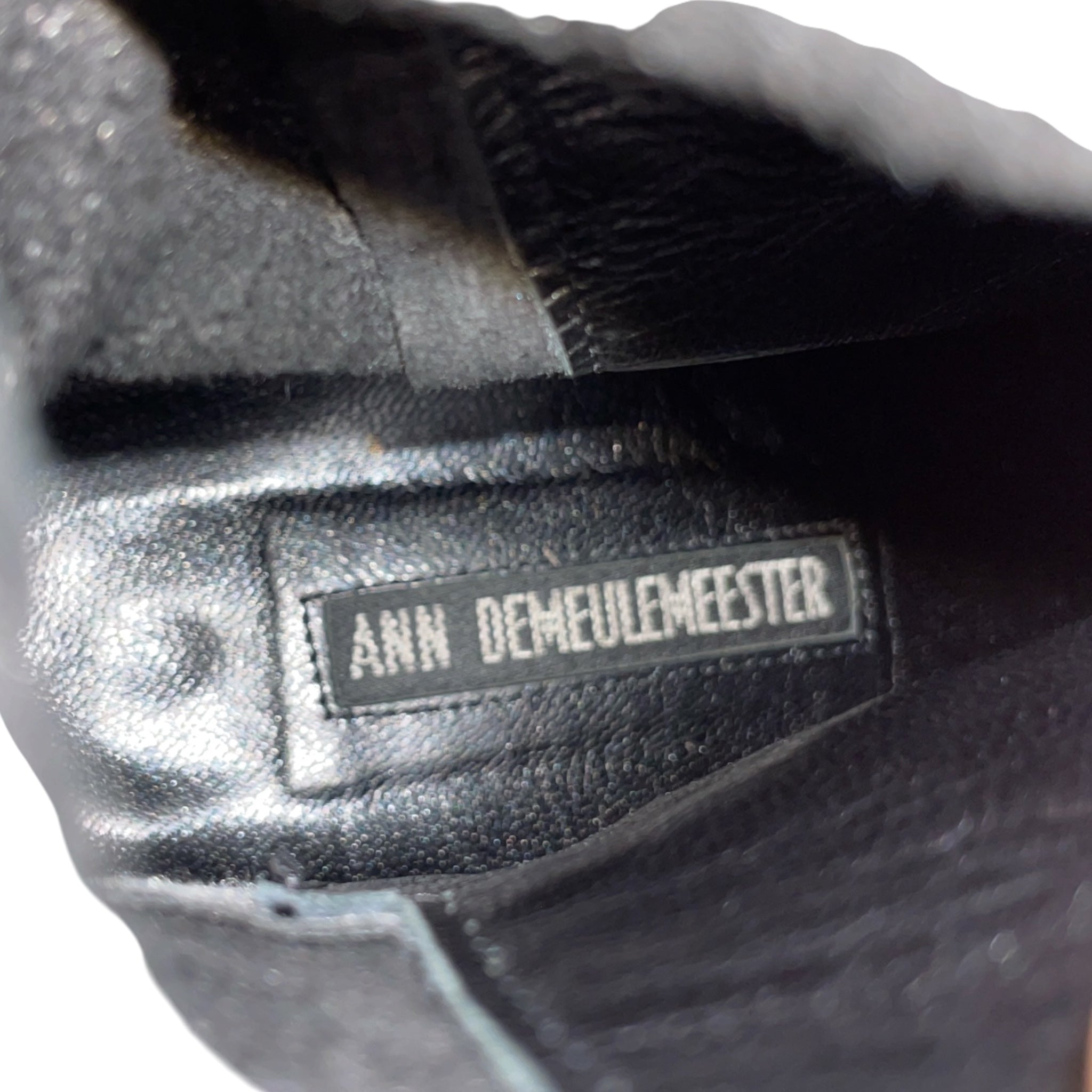 ANN DEMEULEMEESTER/Biker Boots/EU 37.5/Suede/BLK/3 bckles w/ snap buttons view 5