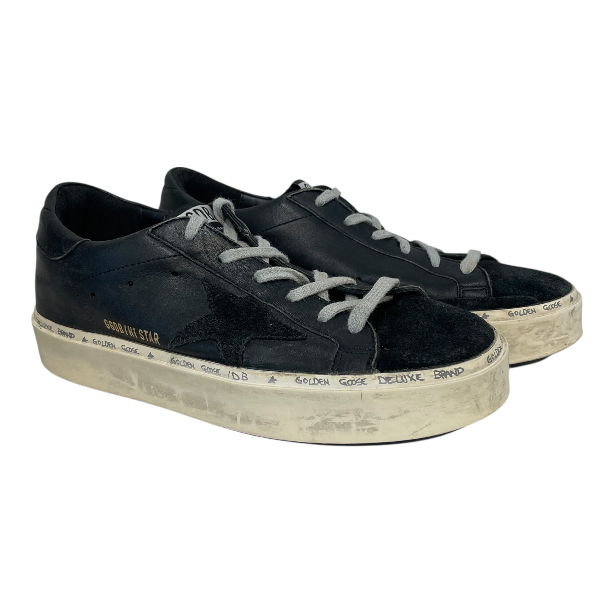 GOLDEN GOOSE/Low-Sneakers/EU 37/Leather/BLK/Hi Star view 4