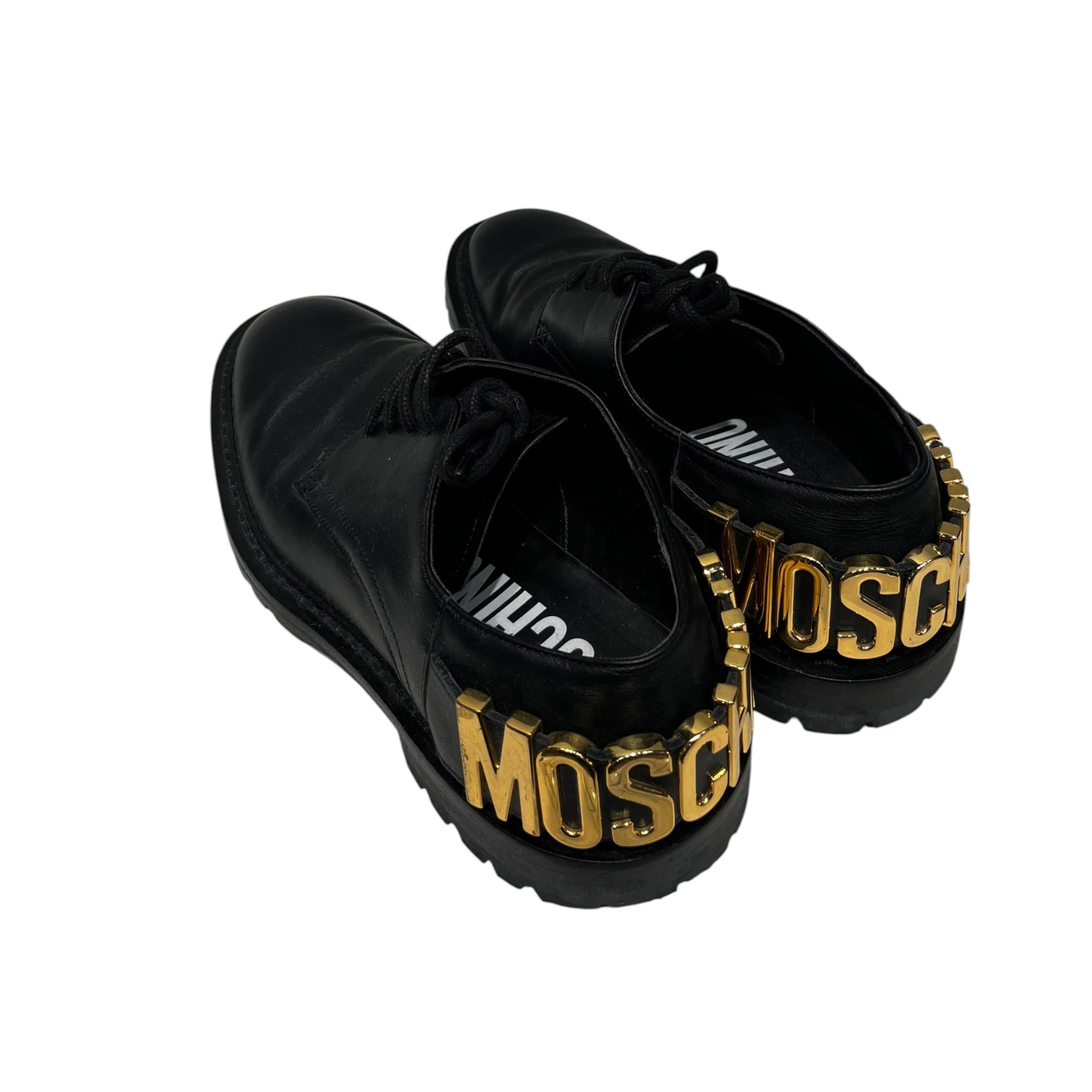 MOSCHINO/Shoes/US 8/Leather/BLK/LOGO LETTERING OXFORD view 2