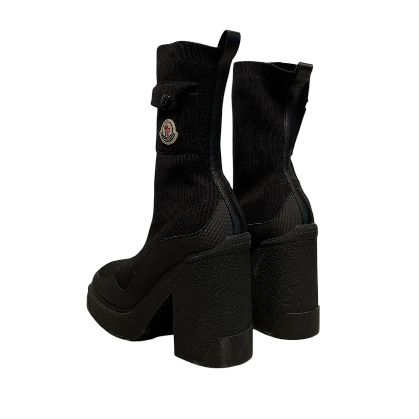 MONCLER/Boots/EU 40/Cotton/BLK/high heel platform boot view 2