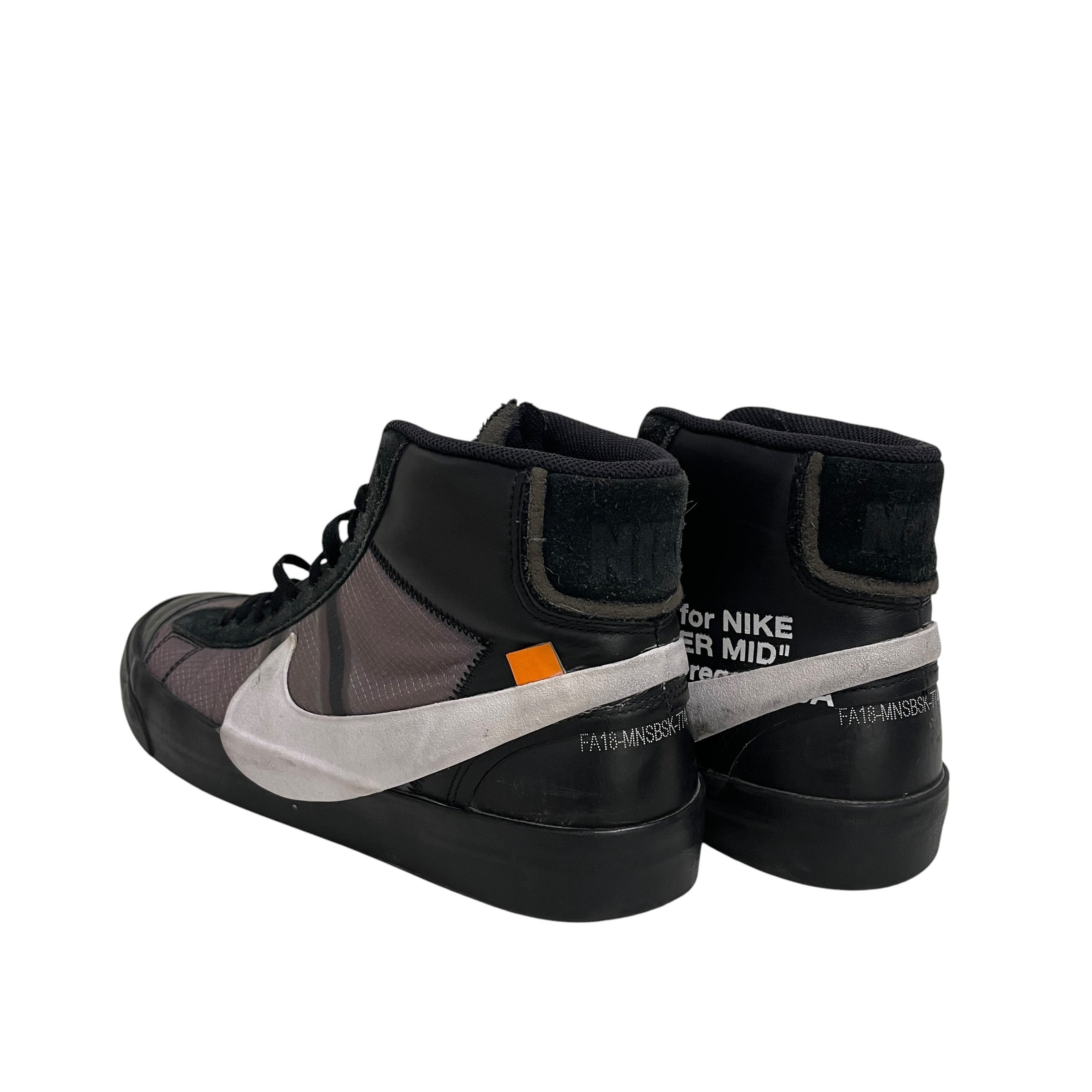 NIKE/OFF-WHITE/Hi-Sneakers/US 11/Cotton/BLK/NIKE/OFF-WHITE BLAZERS view 2