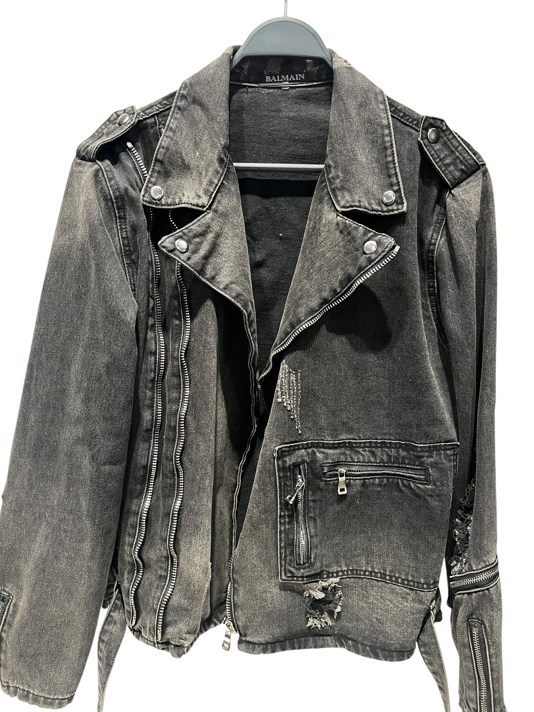 BALMAIN/Denim Jkt/Denim/BLK/ view 4
