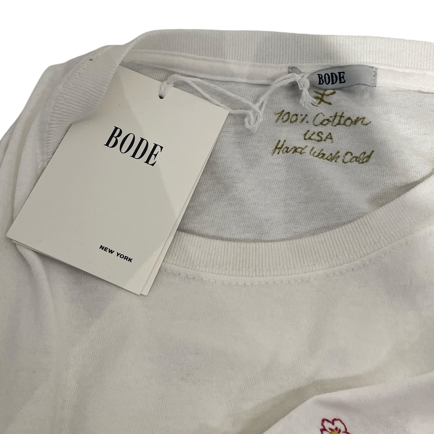 BODE/T-Shirt/Cotton/WHT/flower logo view 3