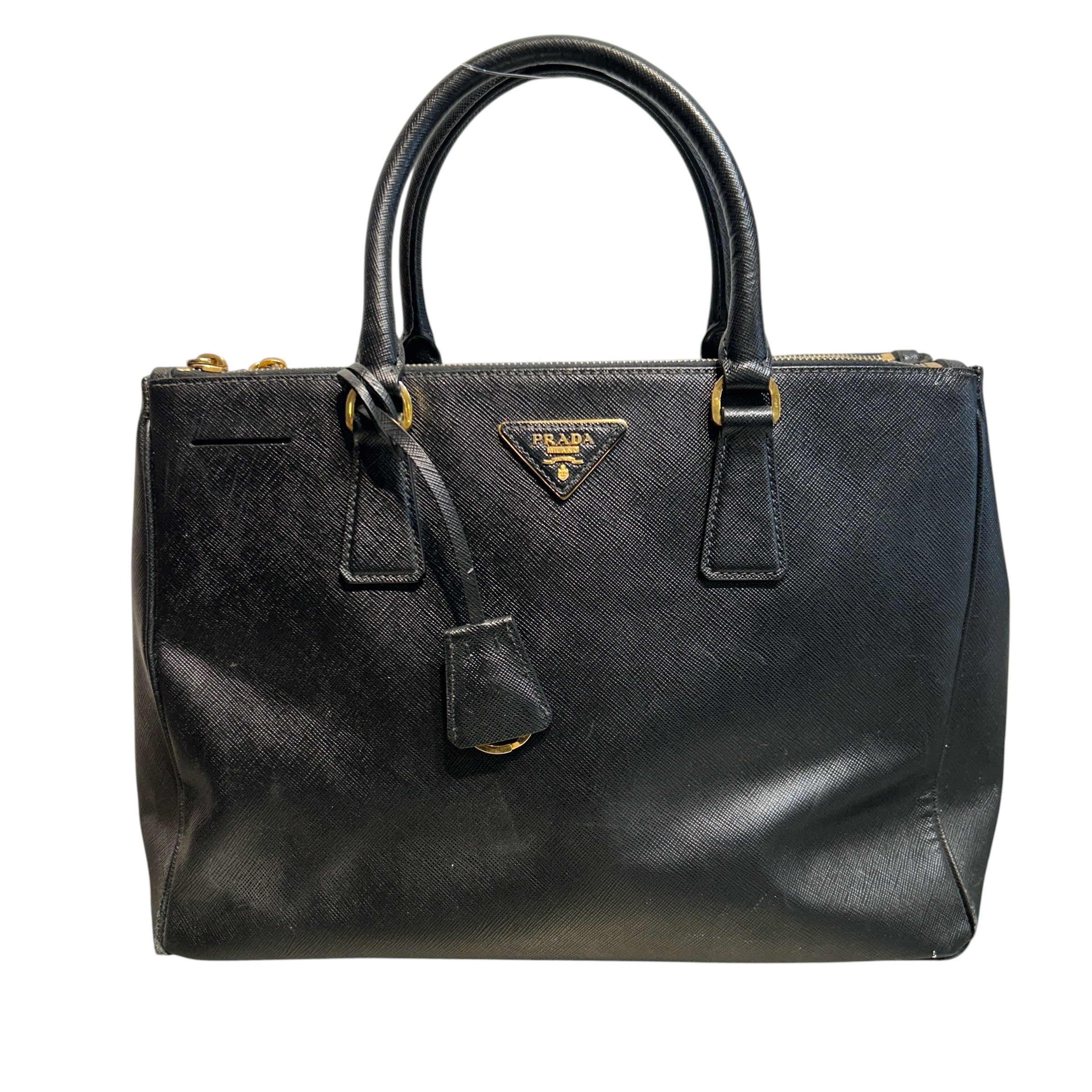 PRADA/Tote Bag/Leather/BLK/GALLERIA view 1