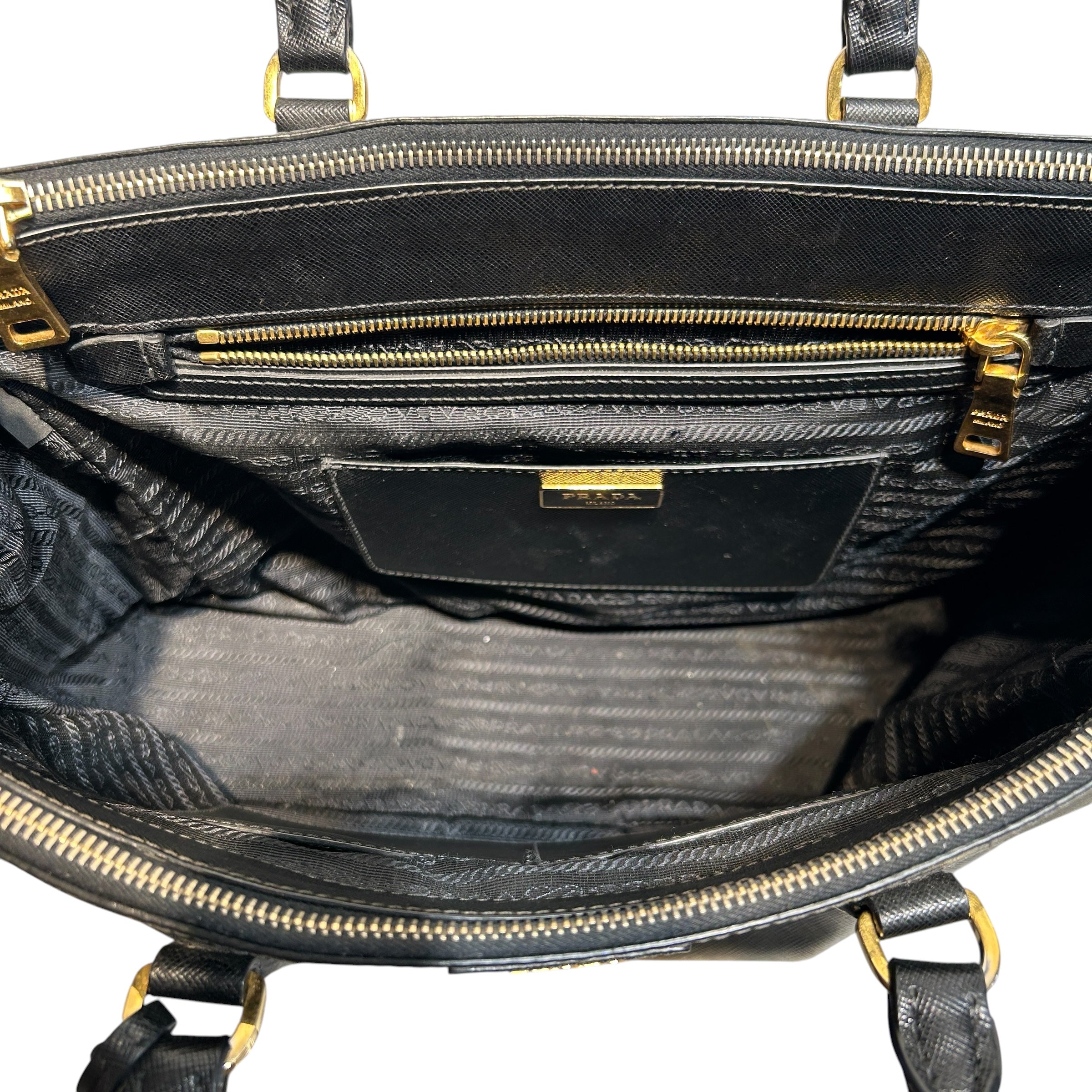 PRADA/Tote Bag/Leather/BLK/GALLERIA view 4