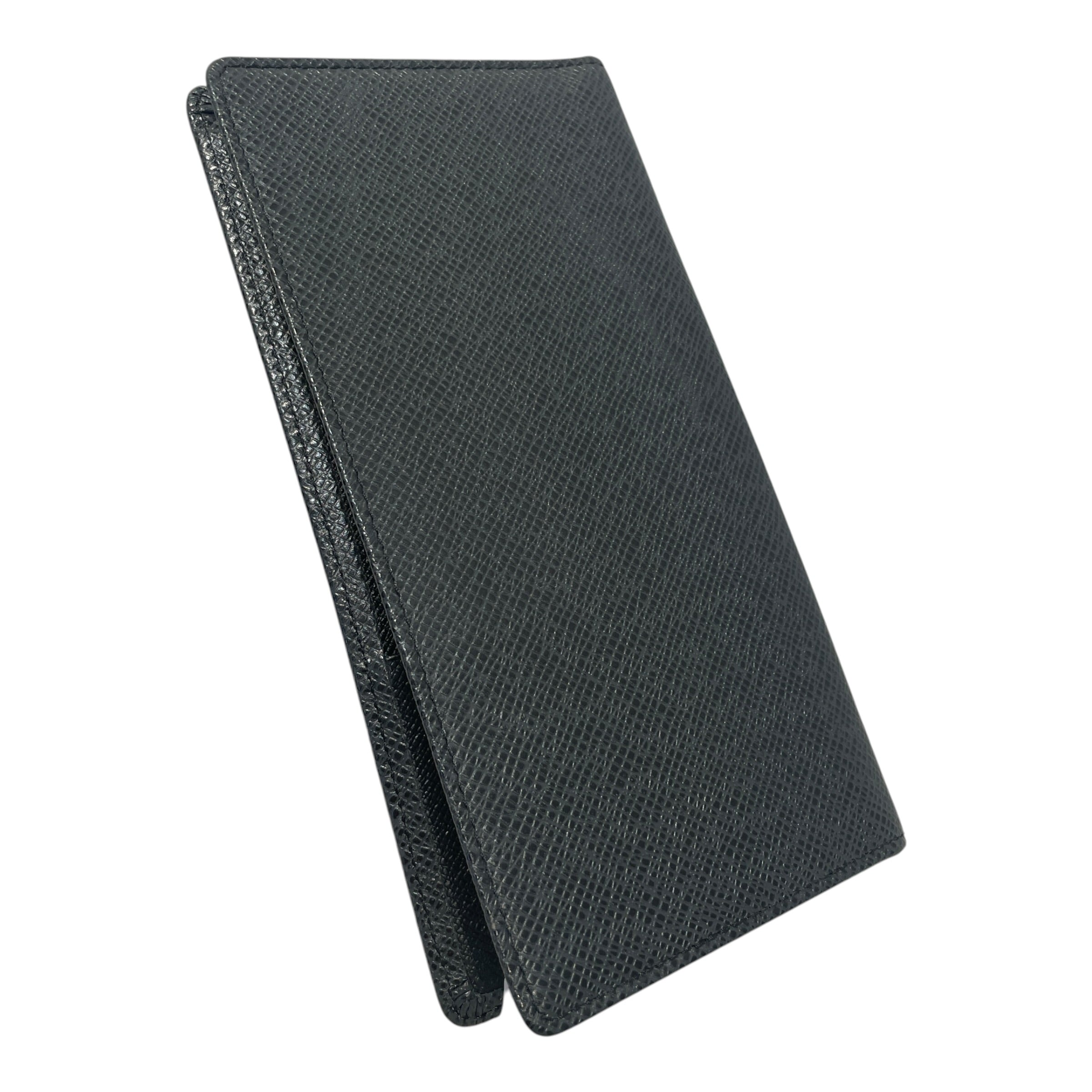 LOUIS VUITTON/Long Wallet/Leather/BLK/M's/Taiga Leather Vertical Wallet view 2