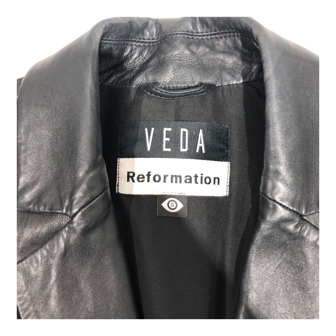 Reformation/Coat/S/Leather/BLK/ view 3