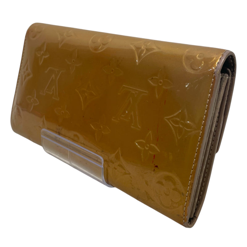LOUIS VUITTON/Long Wallet/Monogram/Leather/GLD/Gold Vernis Leather
