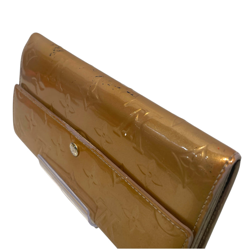 LOUIS VUITTON/Long Wallet/Monogram/Leather/GLD/Gold Vernis Leather