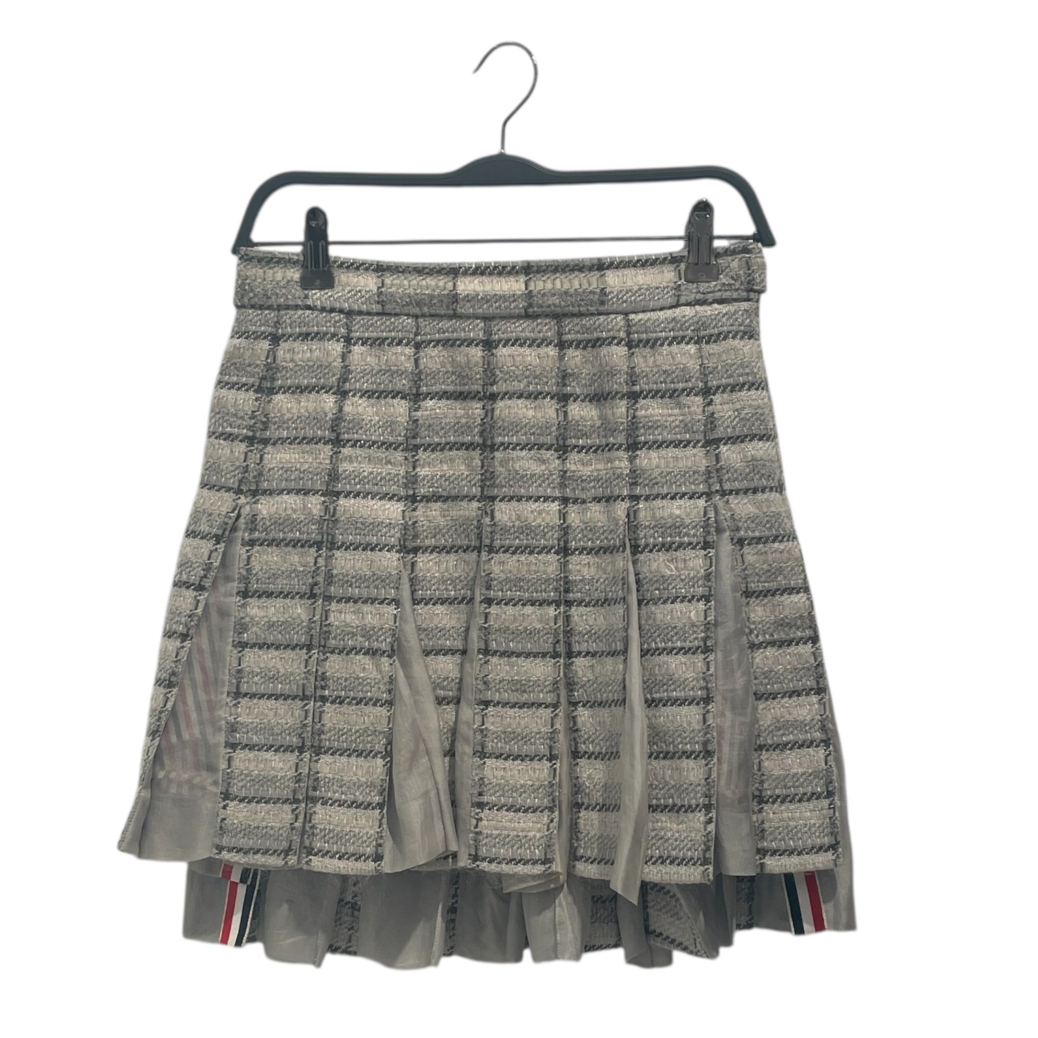 THOM BROWNE. NEW YORK/Skirt/40/Plaid/Wool/GRY/ view 1